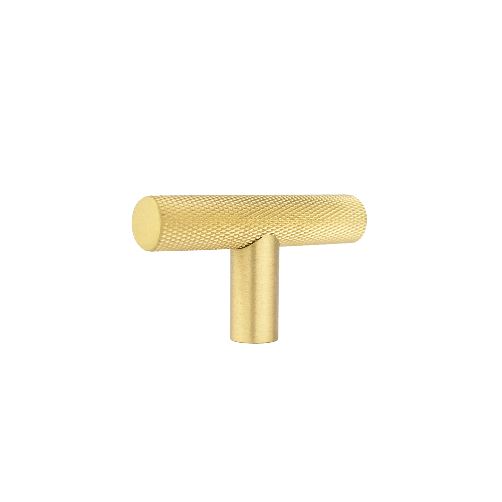Tezra Textured Cabinetry T Pull 57mm - Brass - Feature