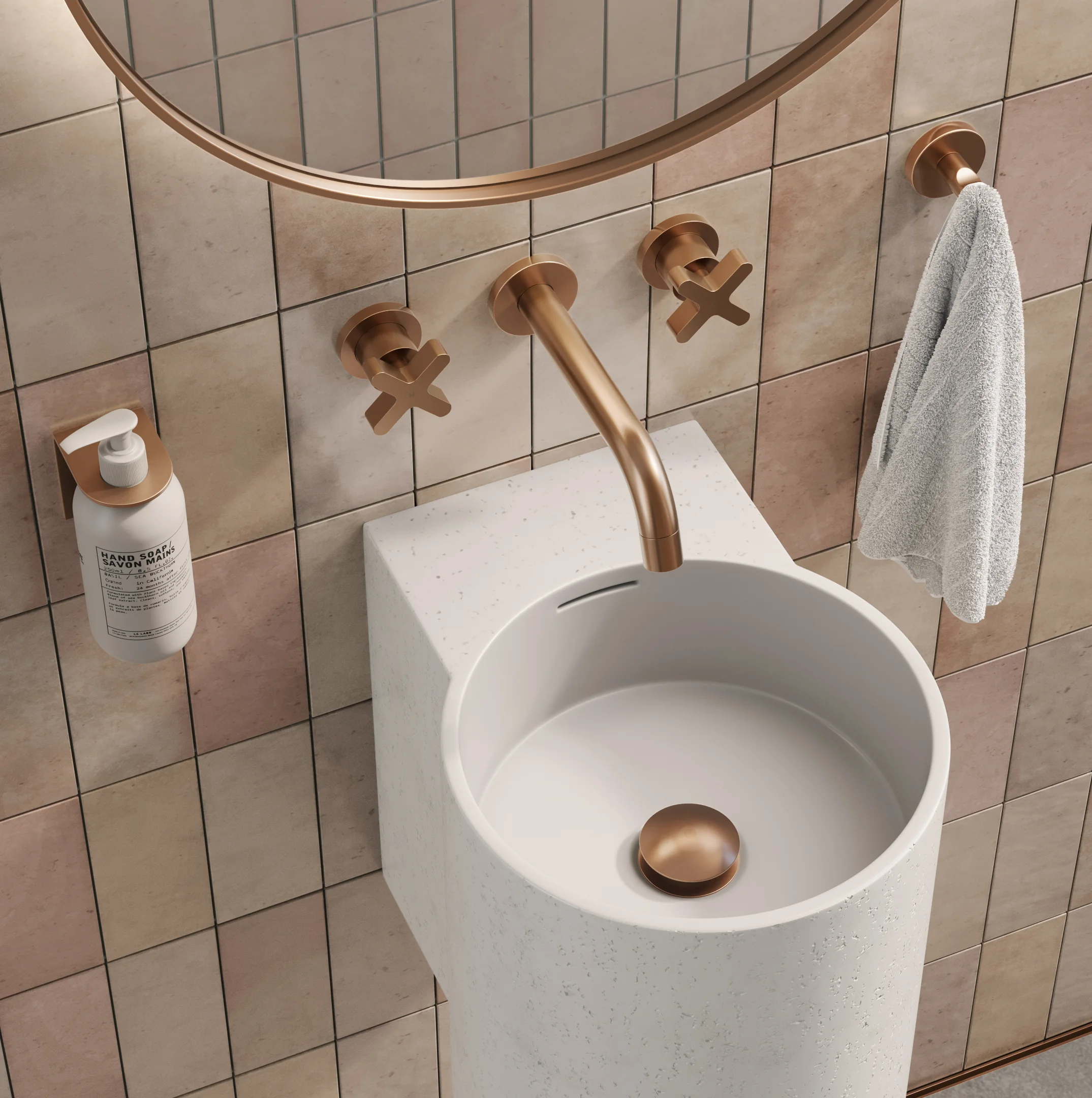Atelis Wall Mounted Basin Overflow-White Avi Pop-Up Basin Wastes UK-BC