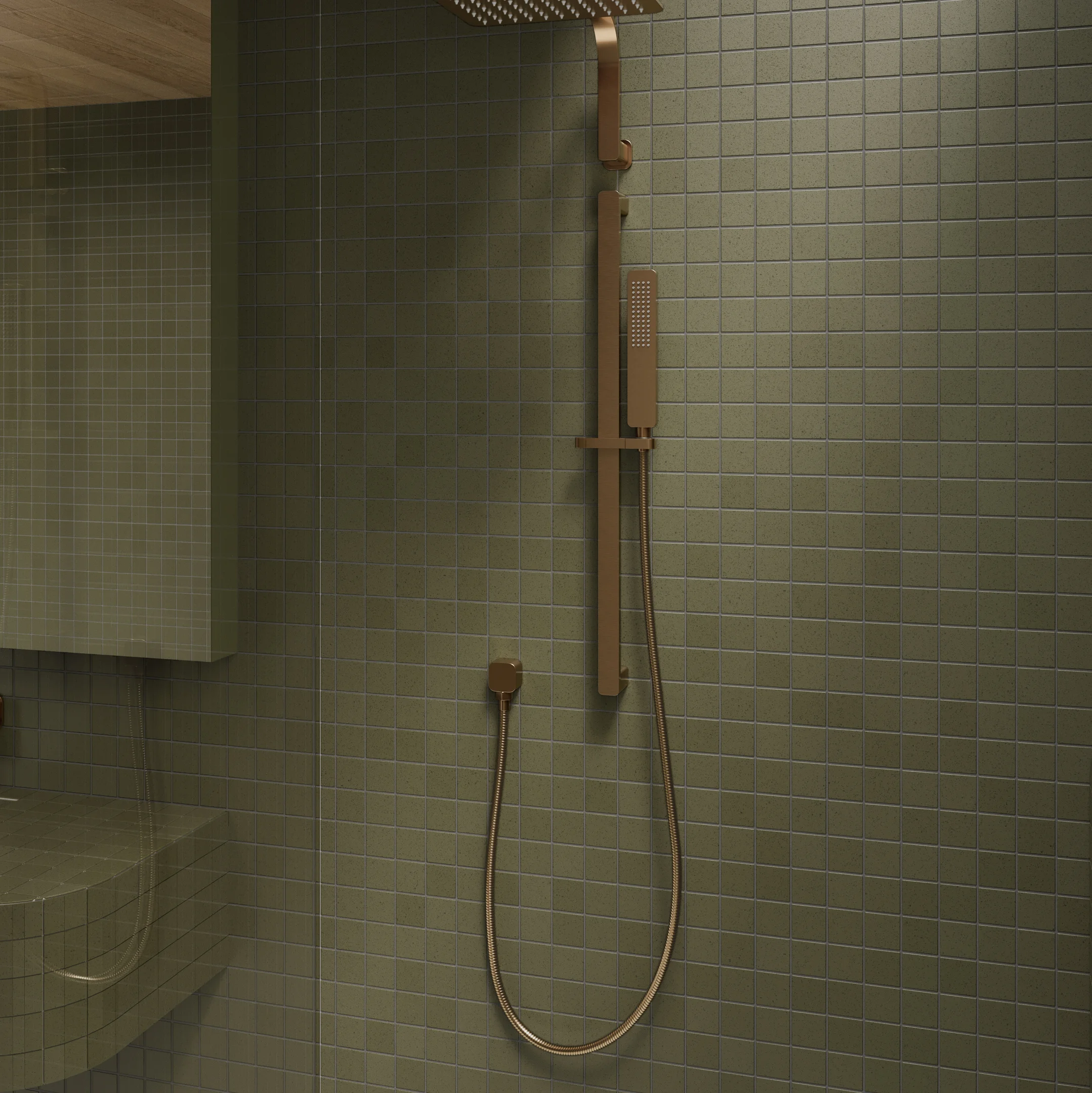 Shower Close Up NESSO Shower Rail Bp BC