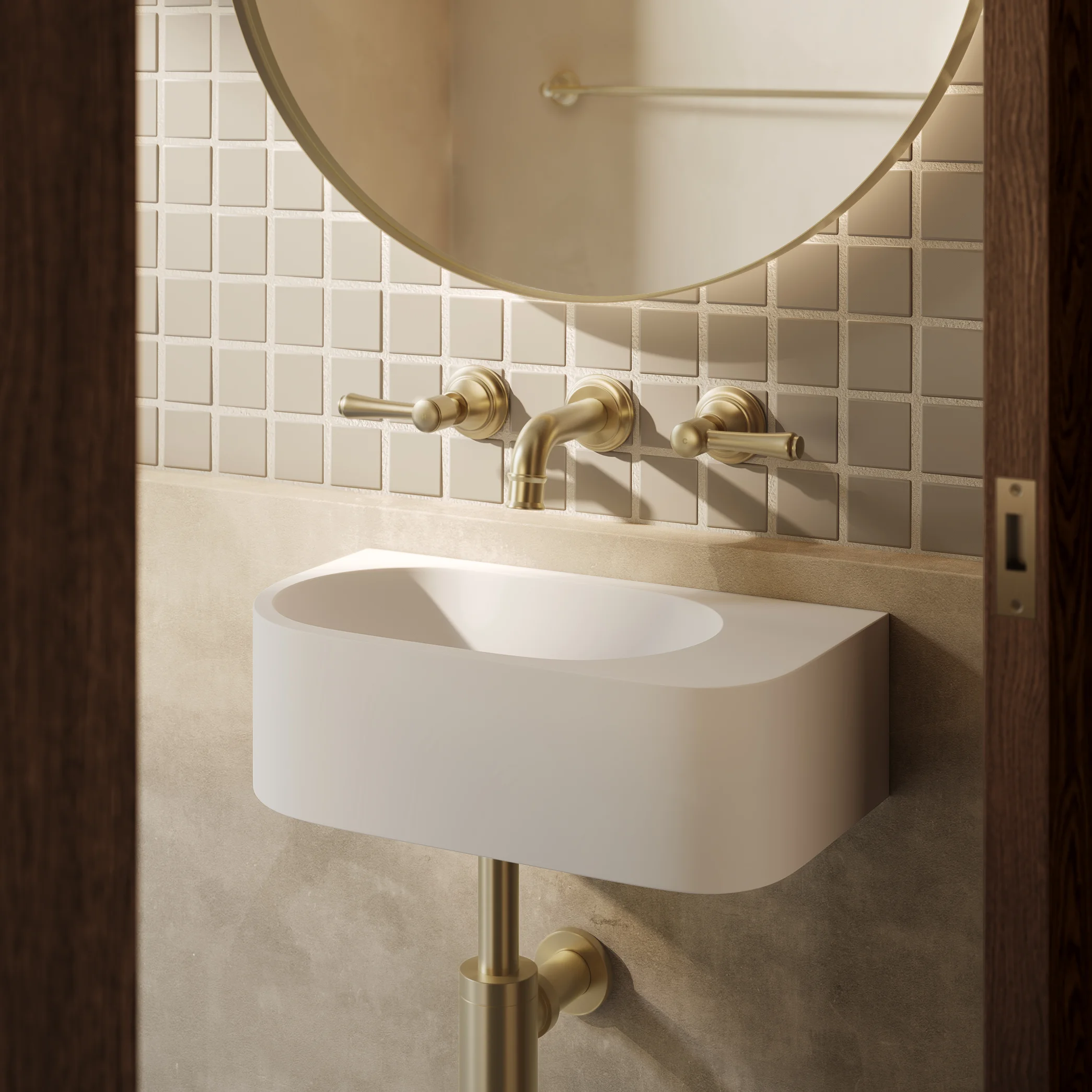 Kingsley Mini Wall Mounted Spout V1 BB