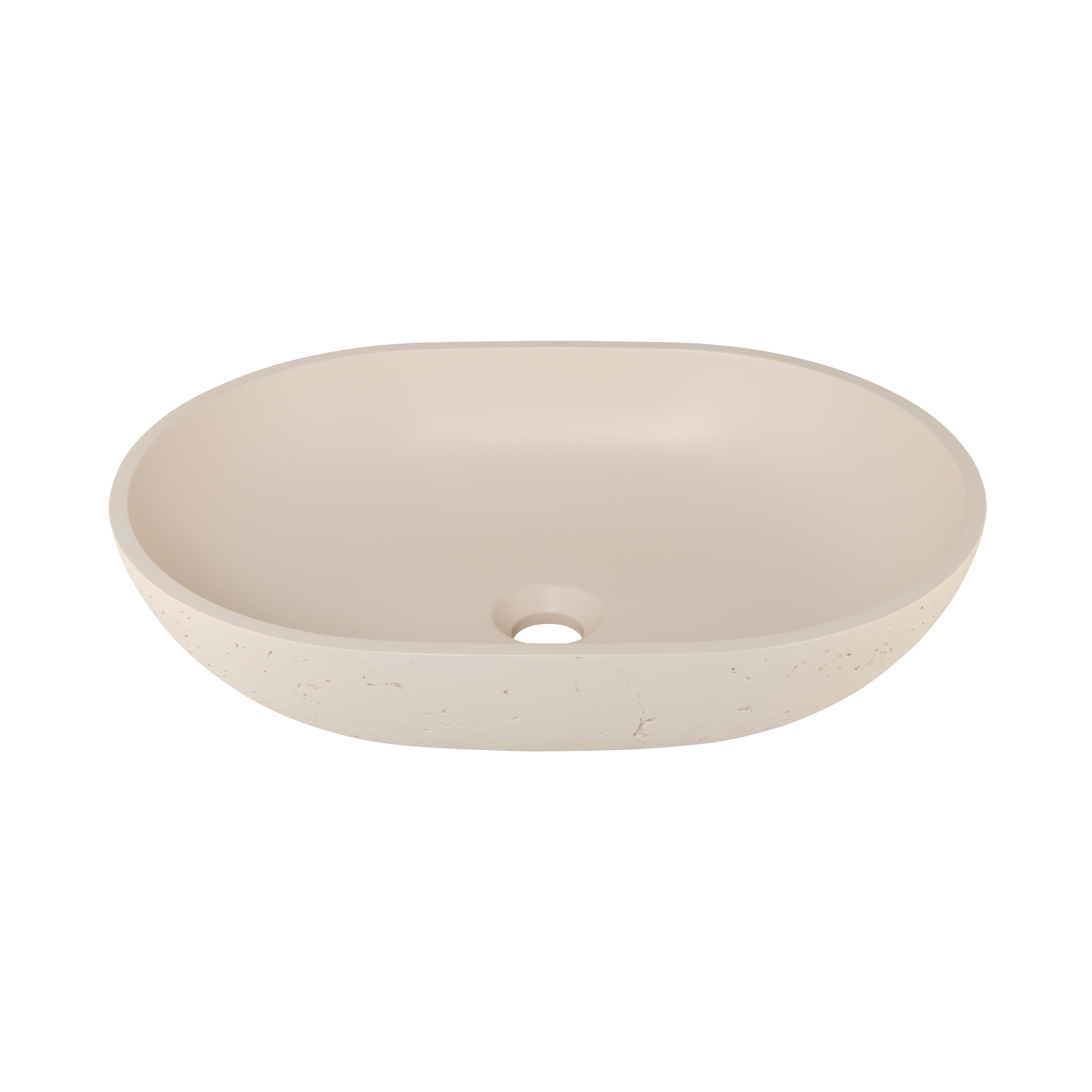 Atelis Oval Concrete Basin Almond 2