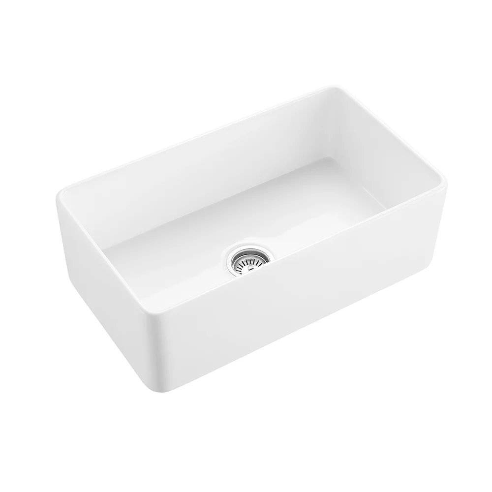 Hartley Large Single Farmhouse Sink White 1
