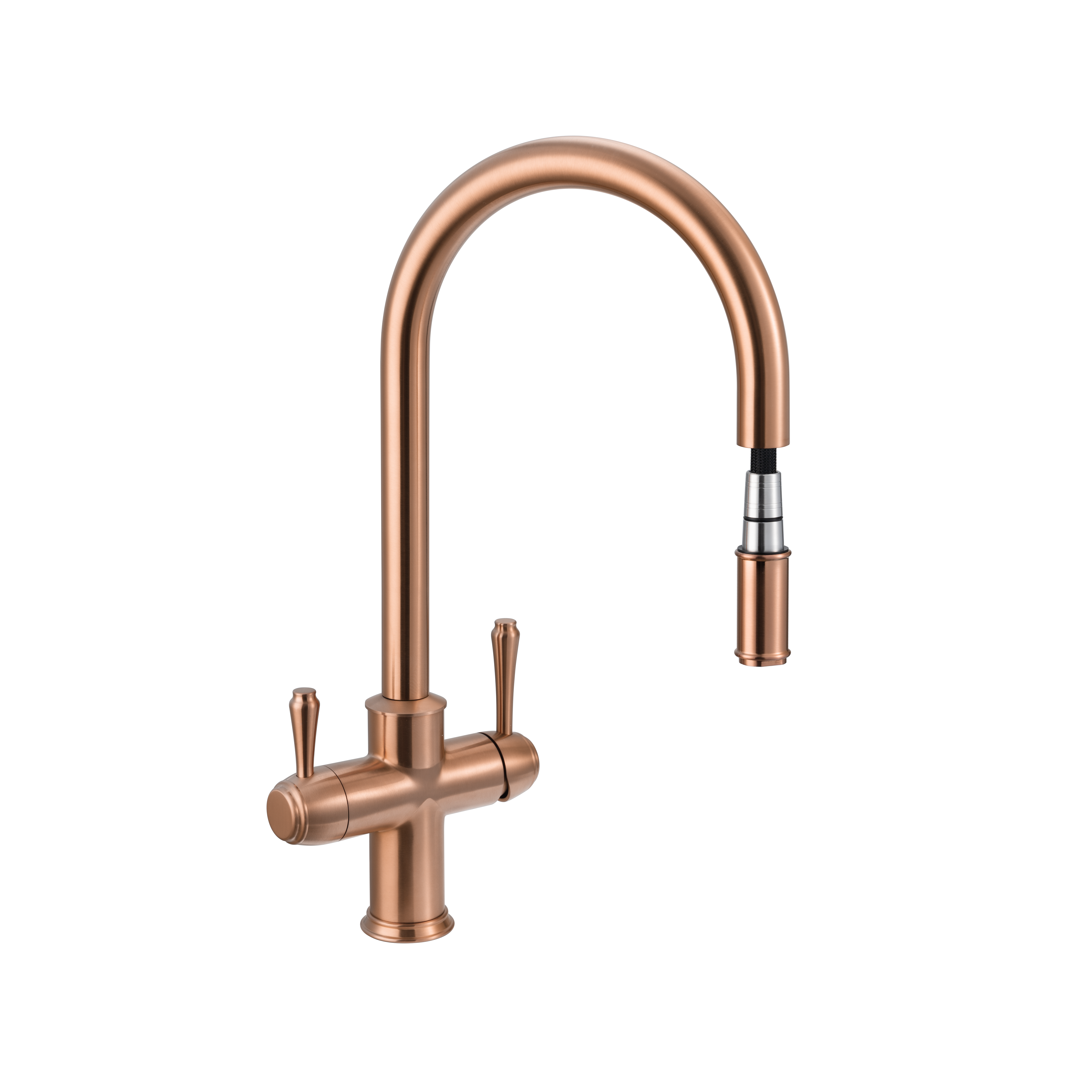 Kingsley-3-Way-Pull-Out-Filter-Tap Side Brushed-Copper-1