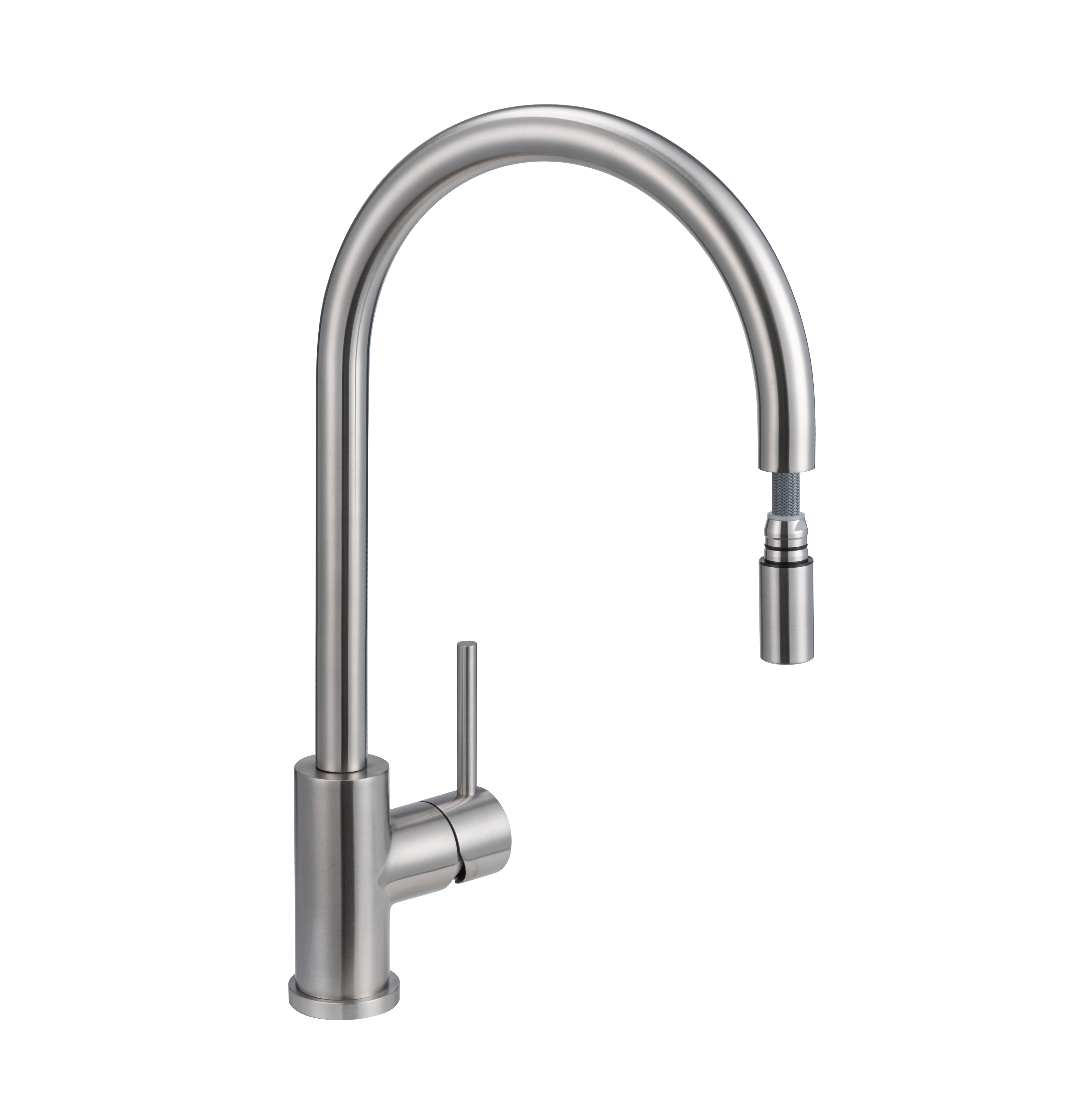 11595-Elysian-Commercial-Pull-Out-Kitchen-Mixer Side Stainless-Steel-1