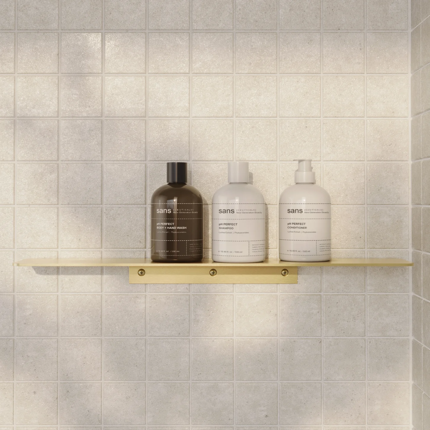 Vaada ShowerShelf Extended Brass