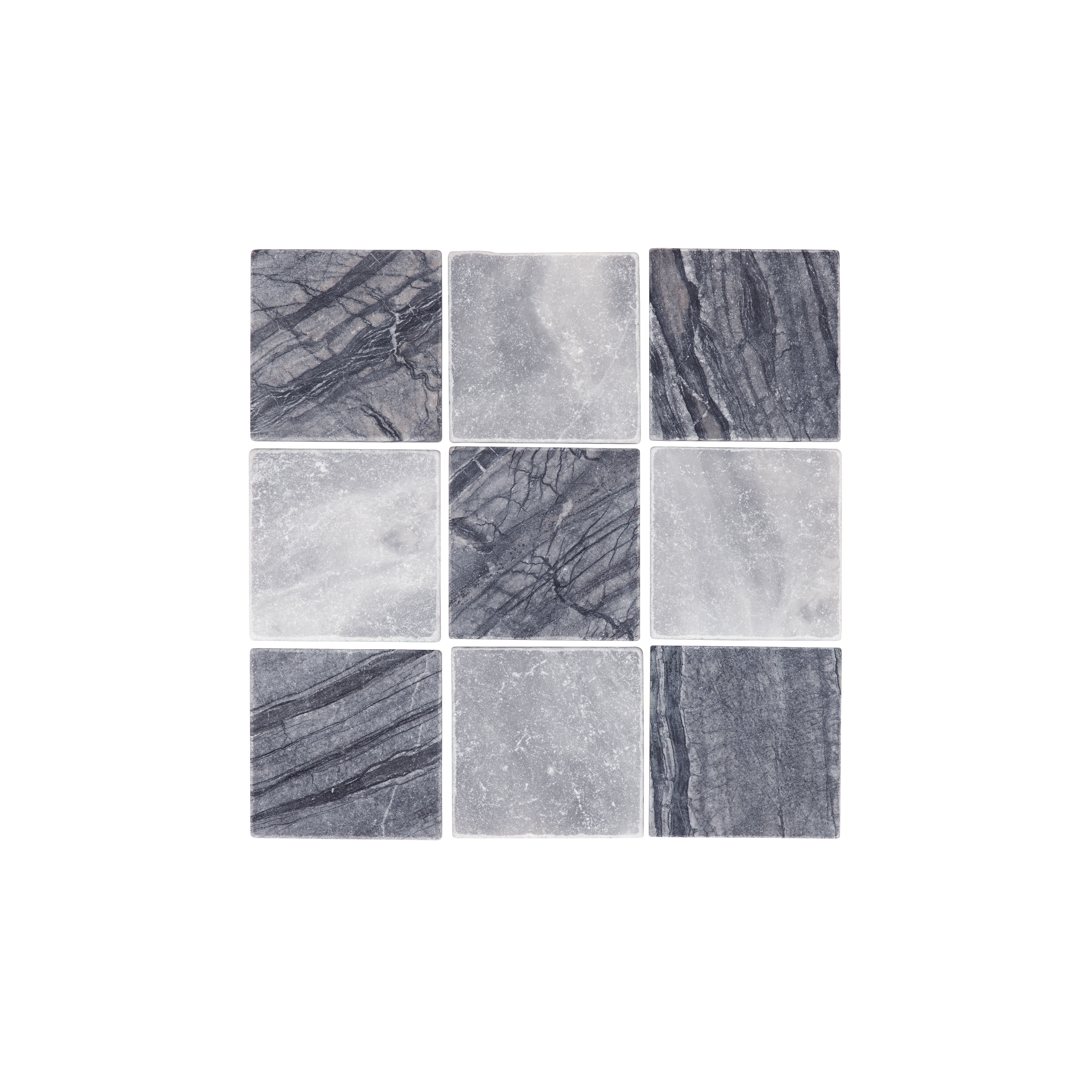 Hakkari Natural Stone Patterns IceGrey Black