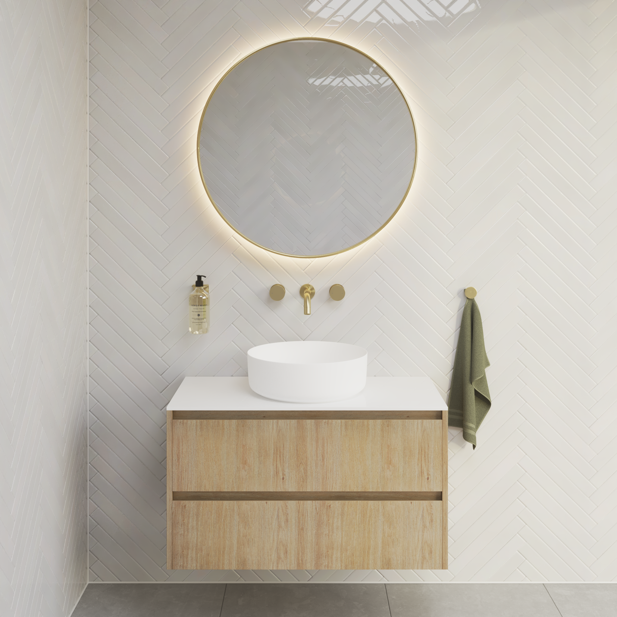 Addison 2-Drawer Vanity 900mm - Feature