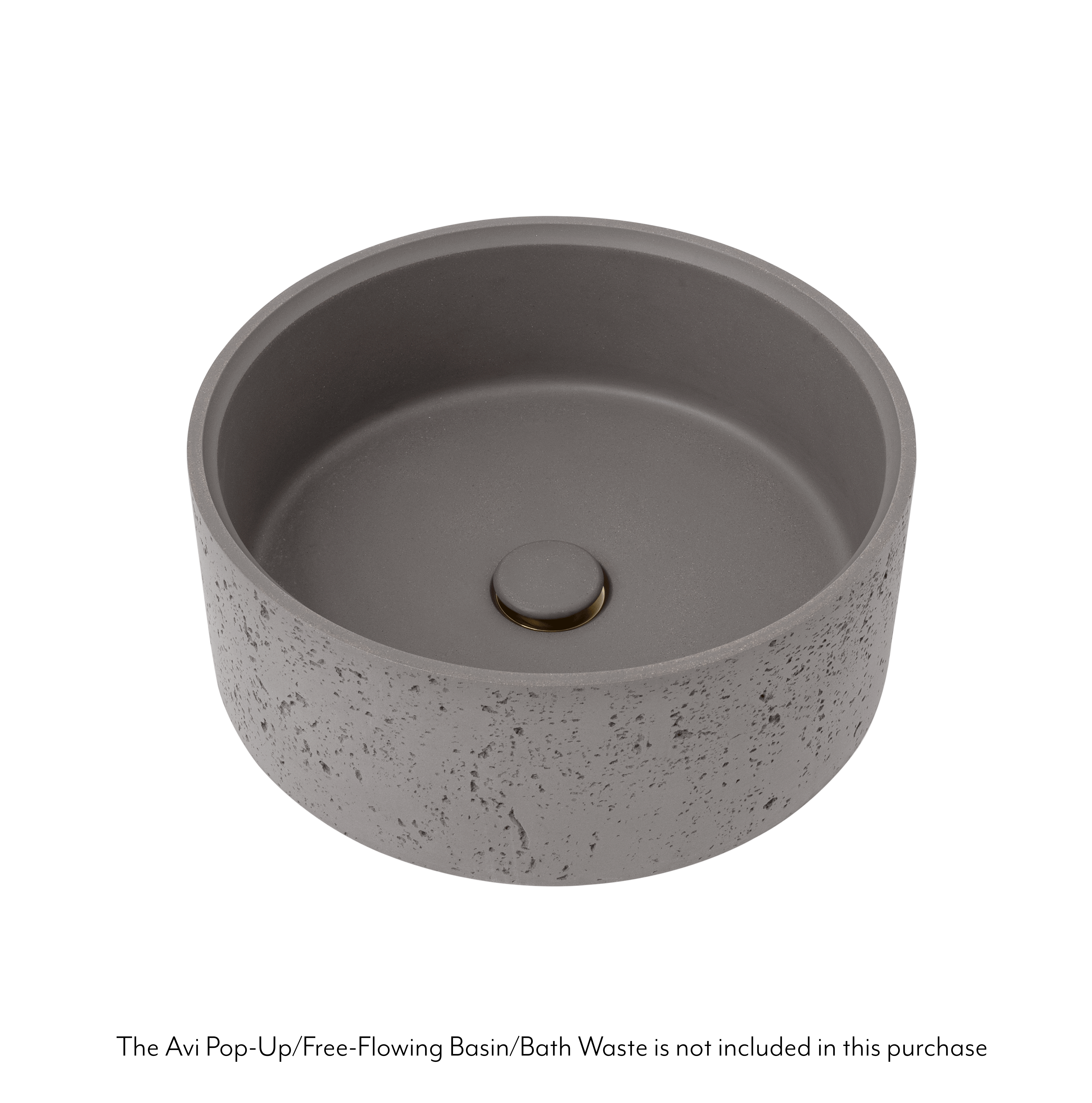 Atelis Concrete Basin Avi Waste DarkGrey
