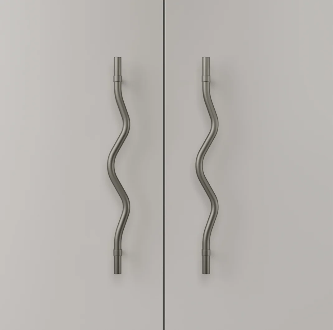 Ziggy%20Adjustable%20Cabinetry%20Pulls In%20Setting Close%20Up 350mm BN
