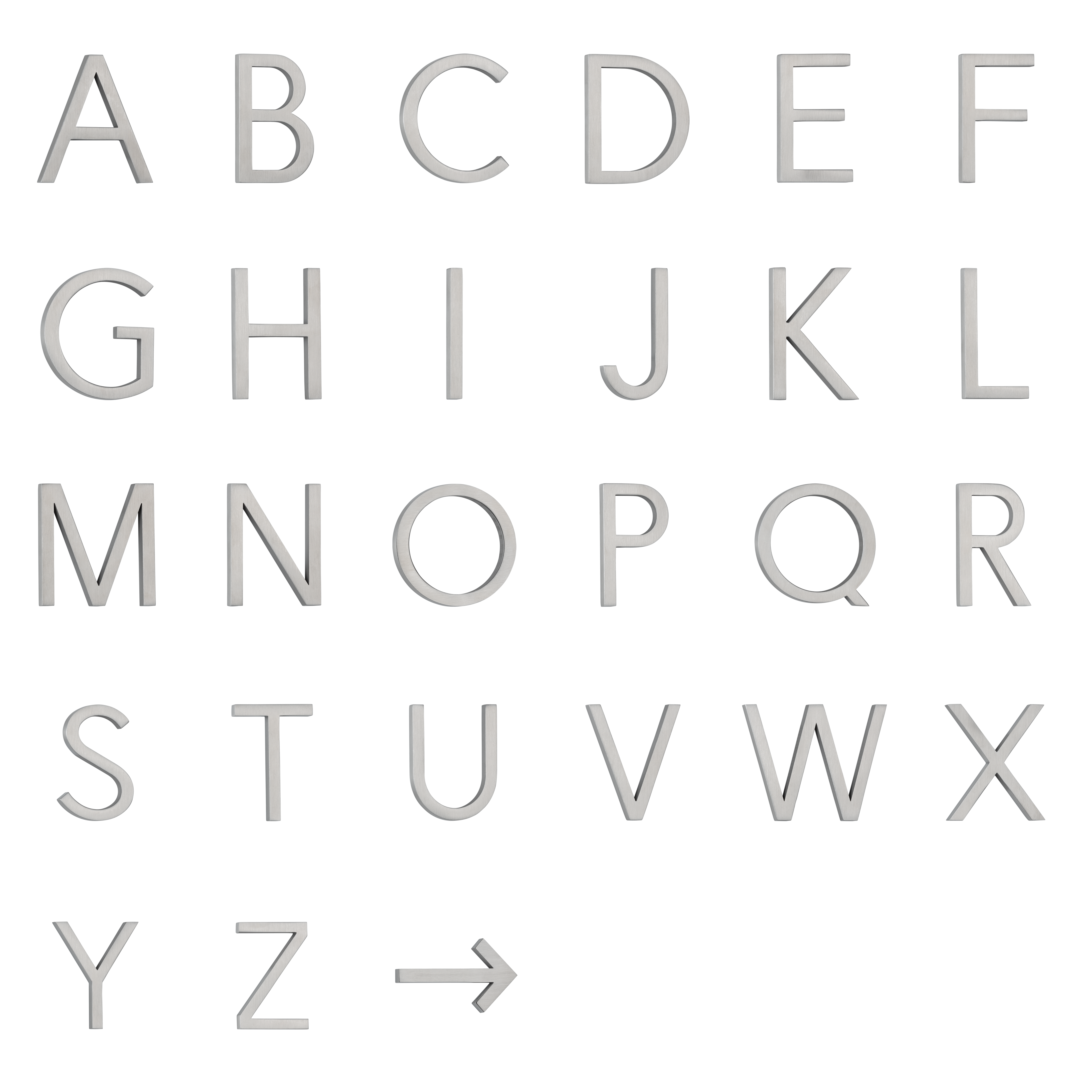 Full Alphabet Letters Angled SS