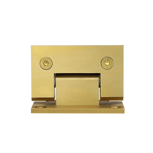 Kenzie Glass to Wall Shower Hinge - Brushed Brass - Feature