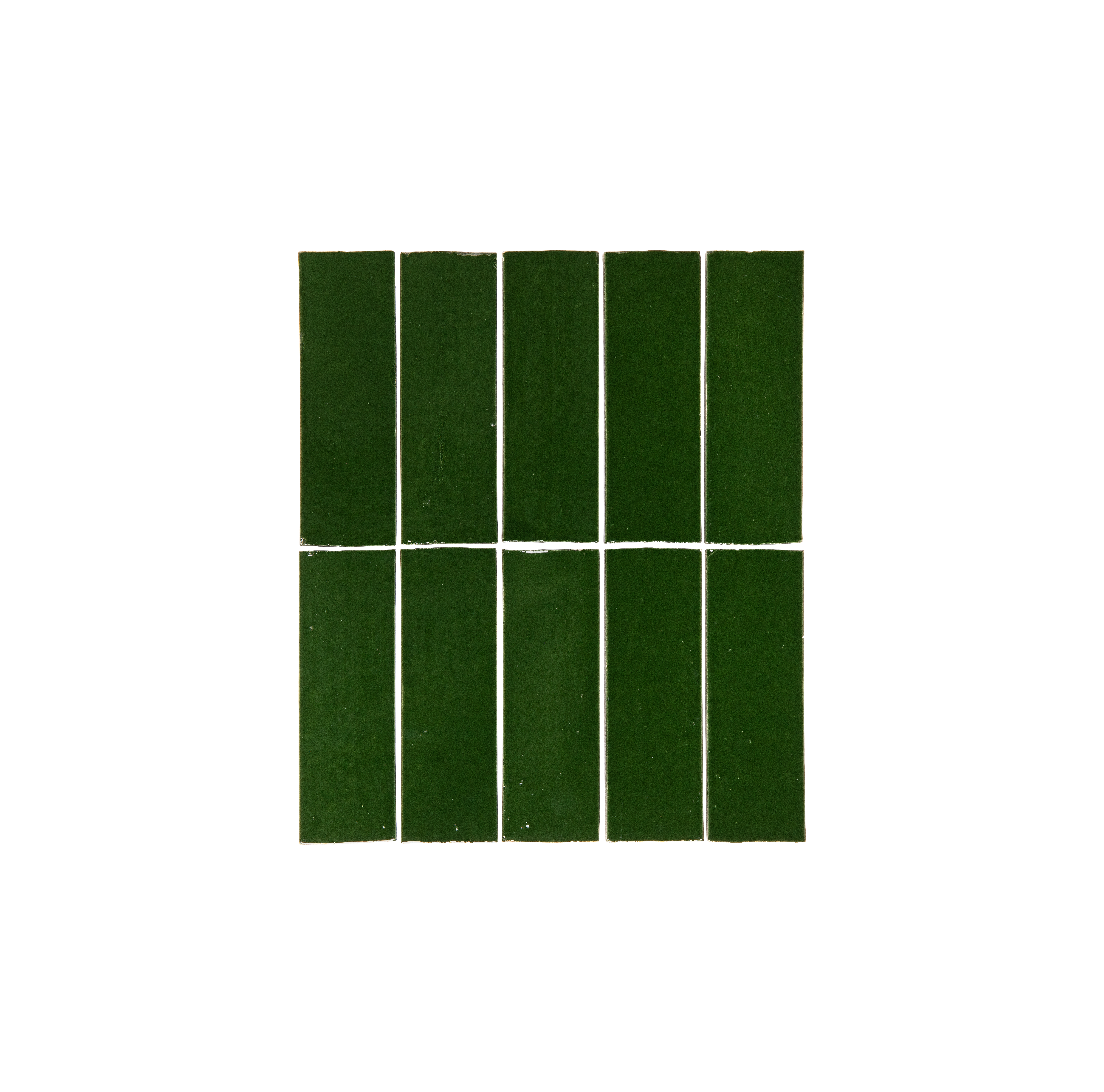Rommani Handmade Zellige Rectangle Fern