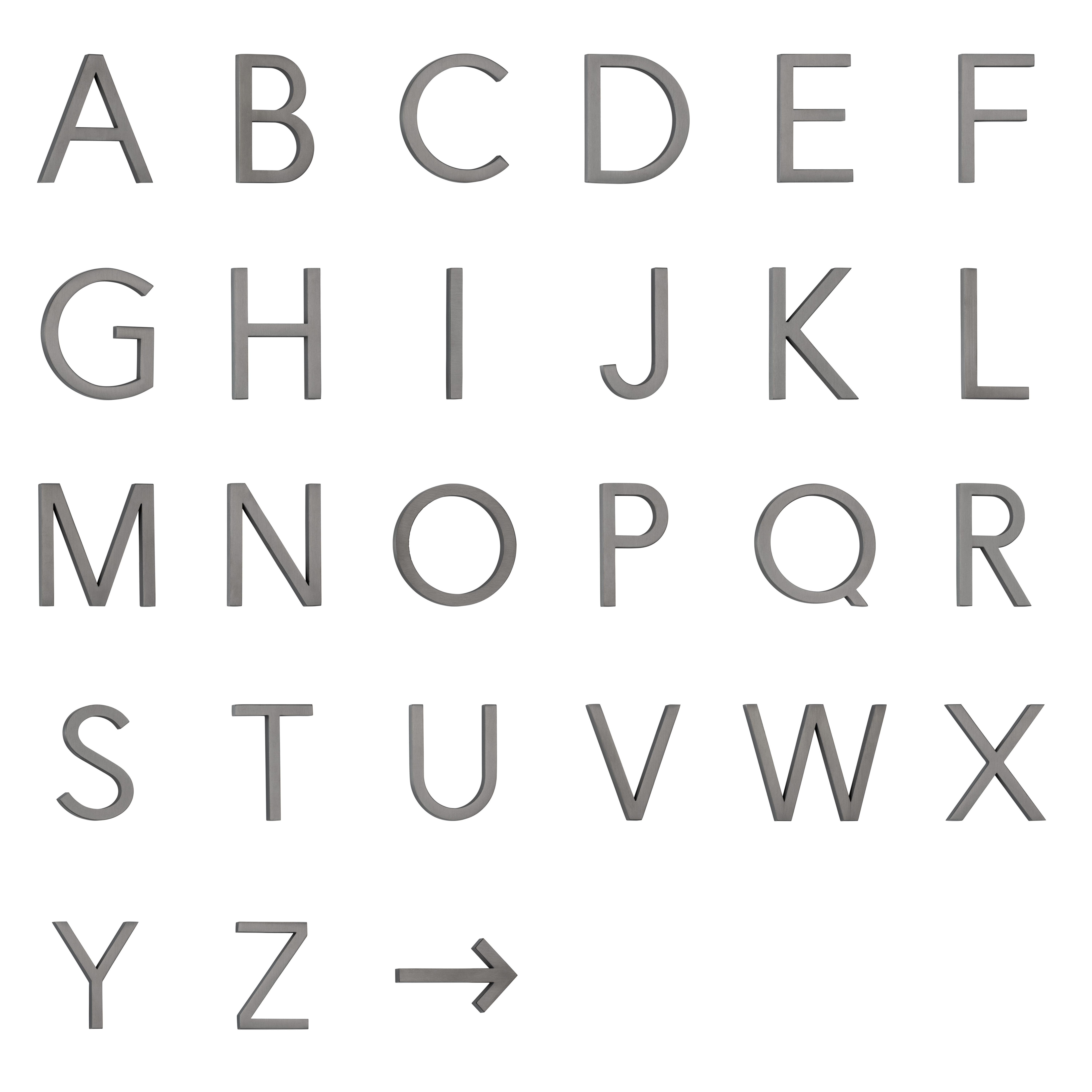 Full Alphabet Letters Angled GM