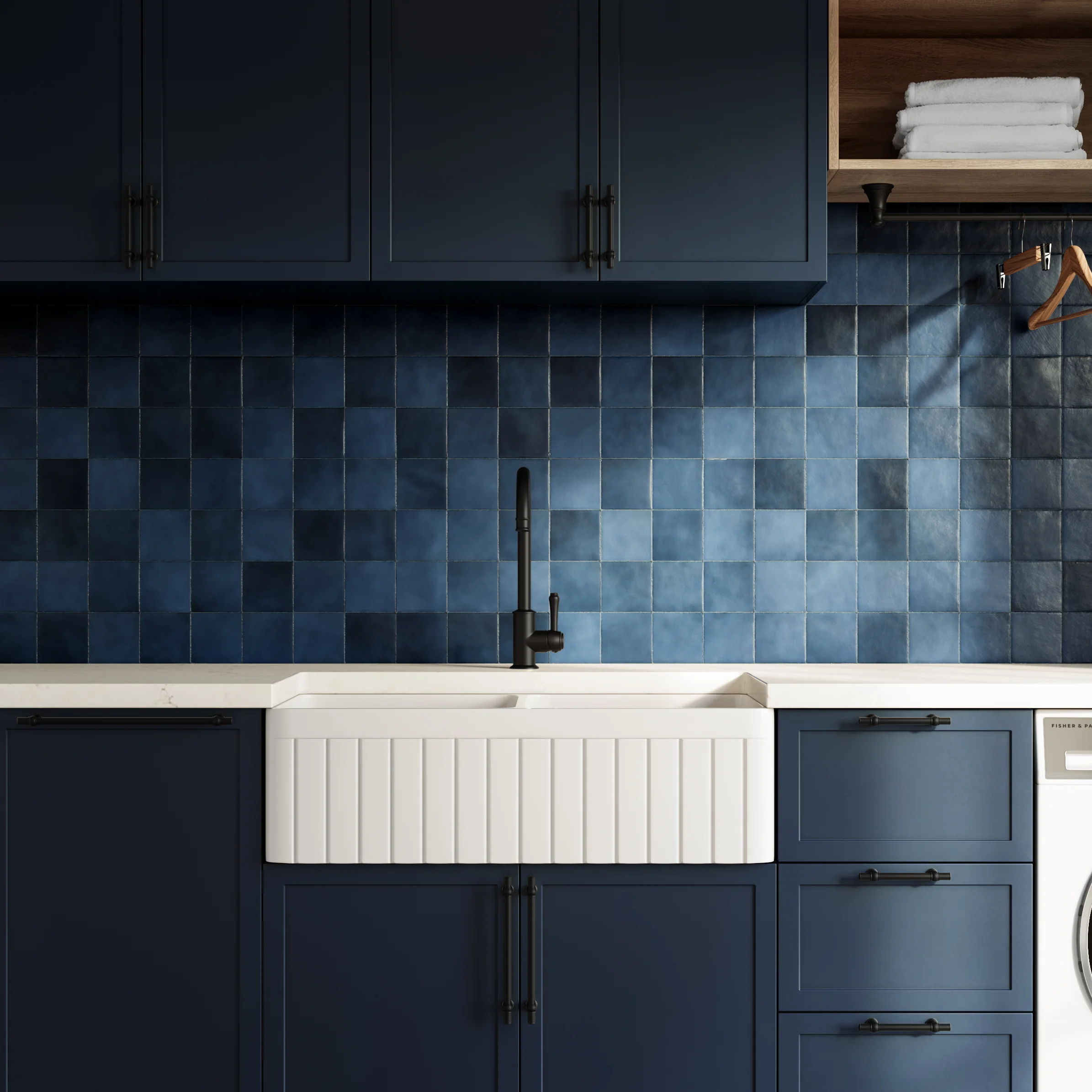 Kingsley Cabinetry Pulls Laundry V3 with Hartley MB