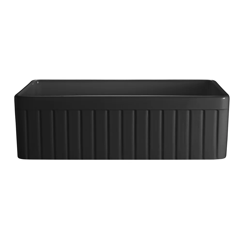 Hartley Large Single Farmhouse Sink Black 3