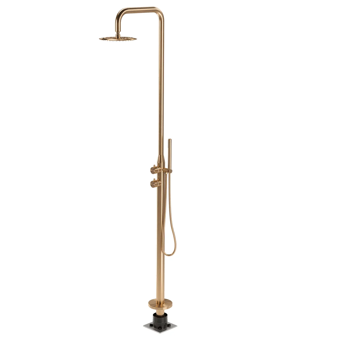 Sola Outdoor Shower Set BrushedCopper