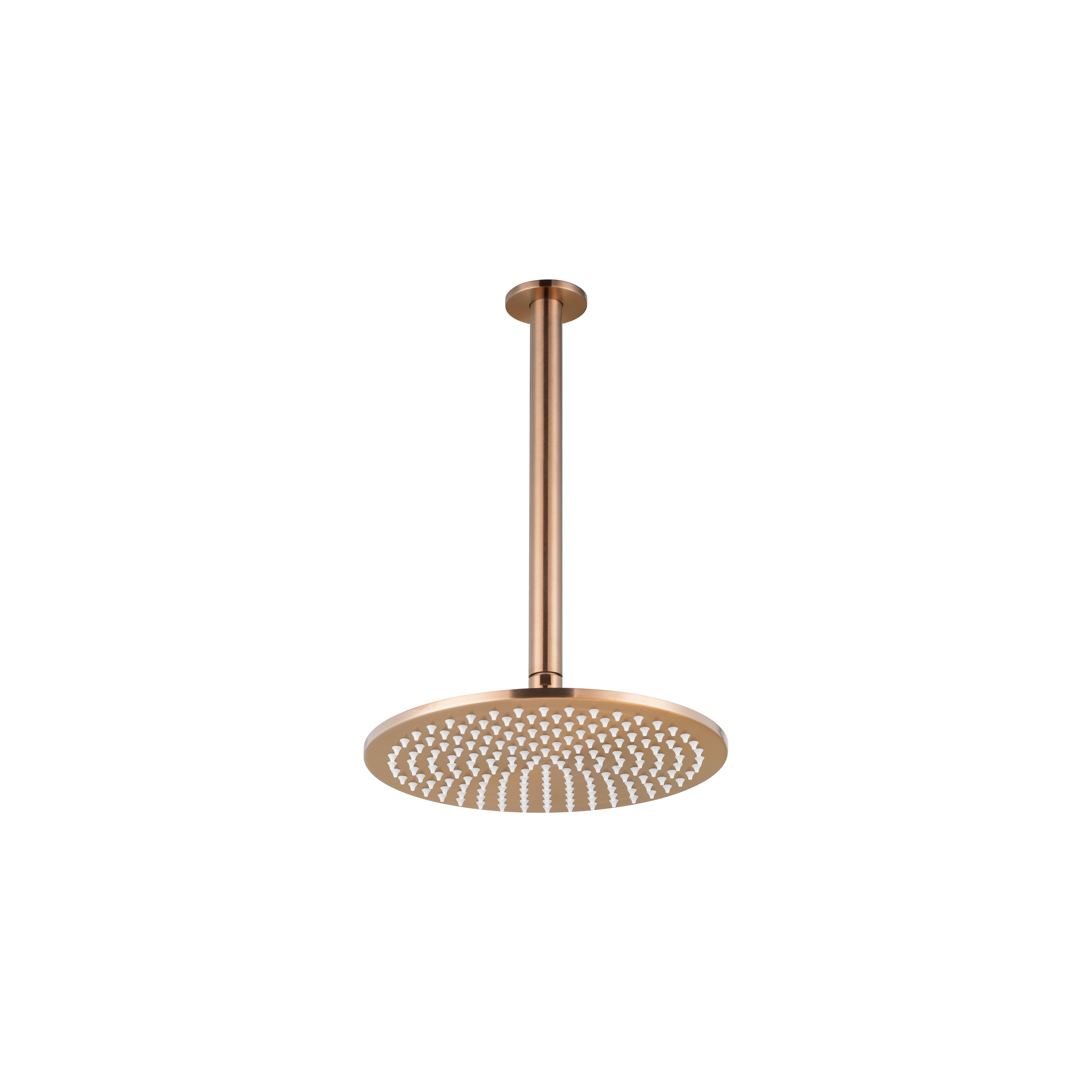 Shower%20Dropper%20Round%20300mm Side Head%20Set%20-%20Brushed%20Copper
