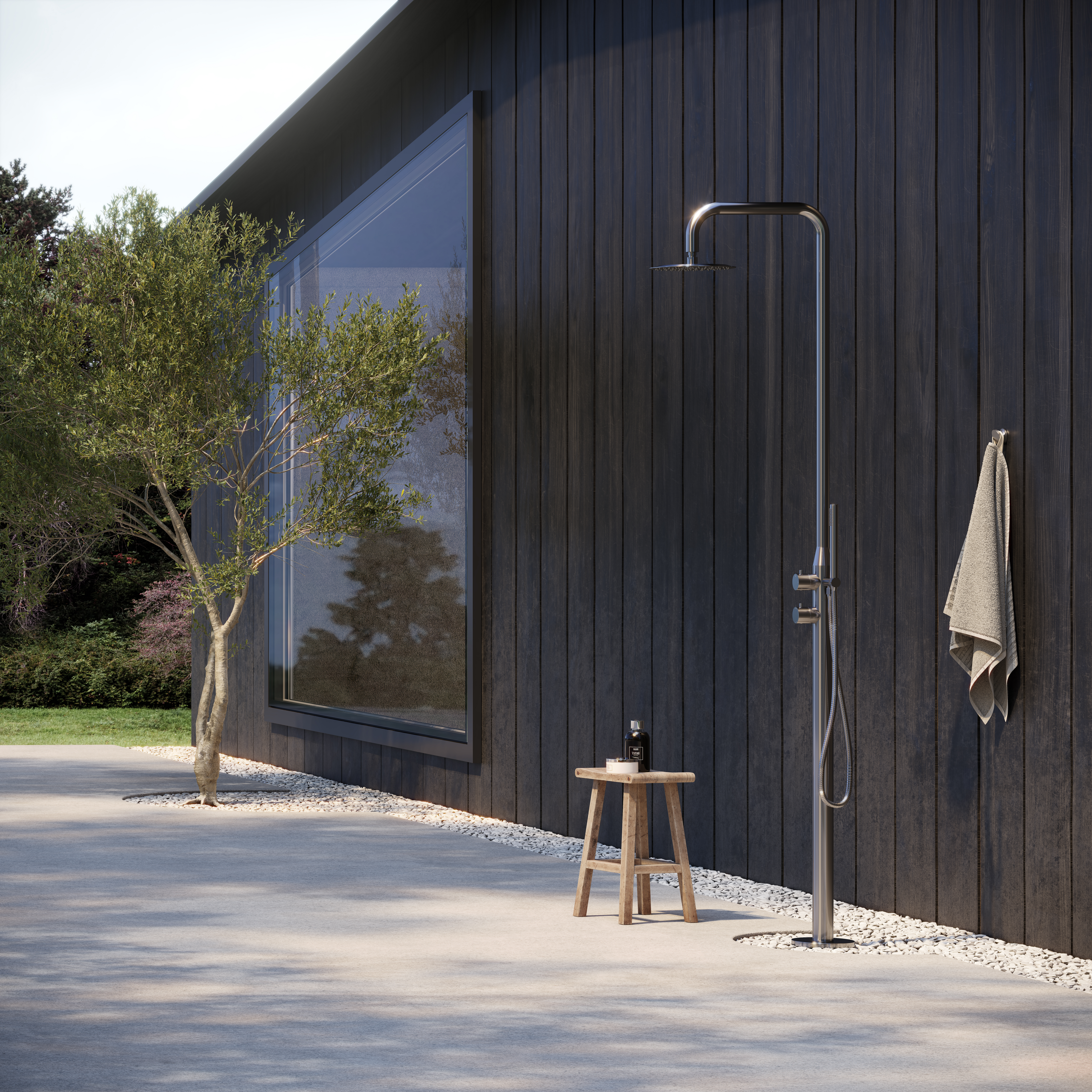 Sola Outdoor Shower BrushedGunmetal 01