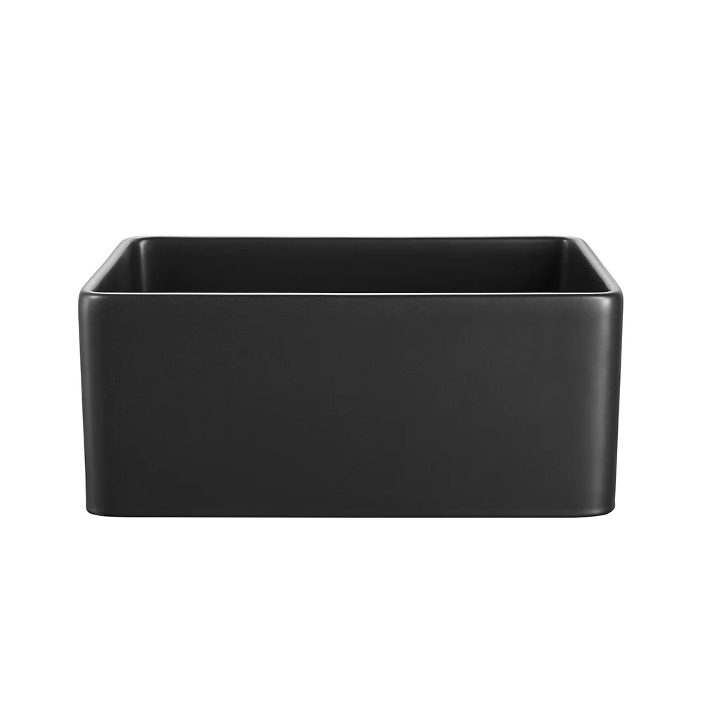 Hartley Small Single Farmhouse Sink Black 3