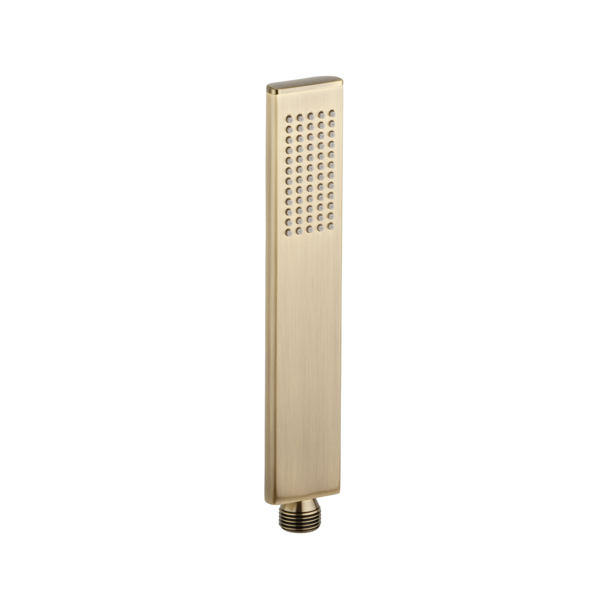 Rounded Rectangle Hand Shower - Brushed Brass - Feature
