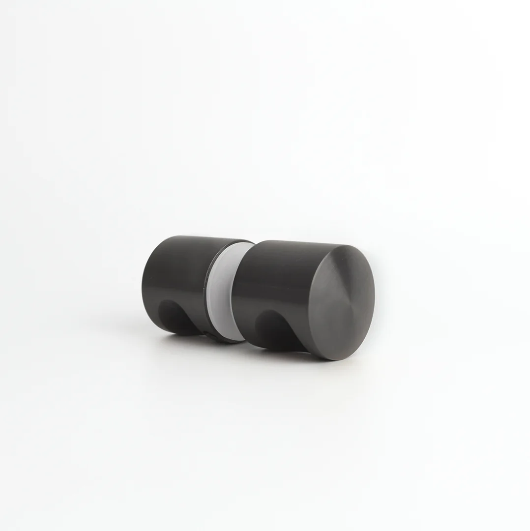 Livio Shower Door Handle - Brushed Gunmetal - Feature