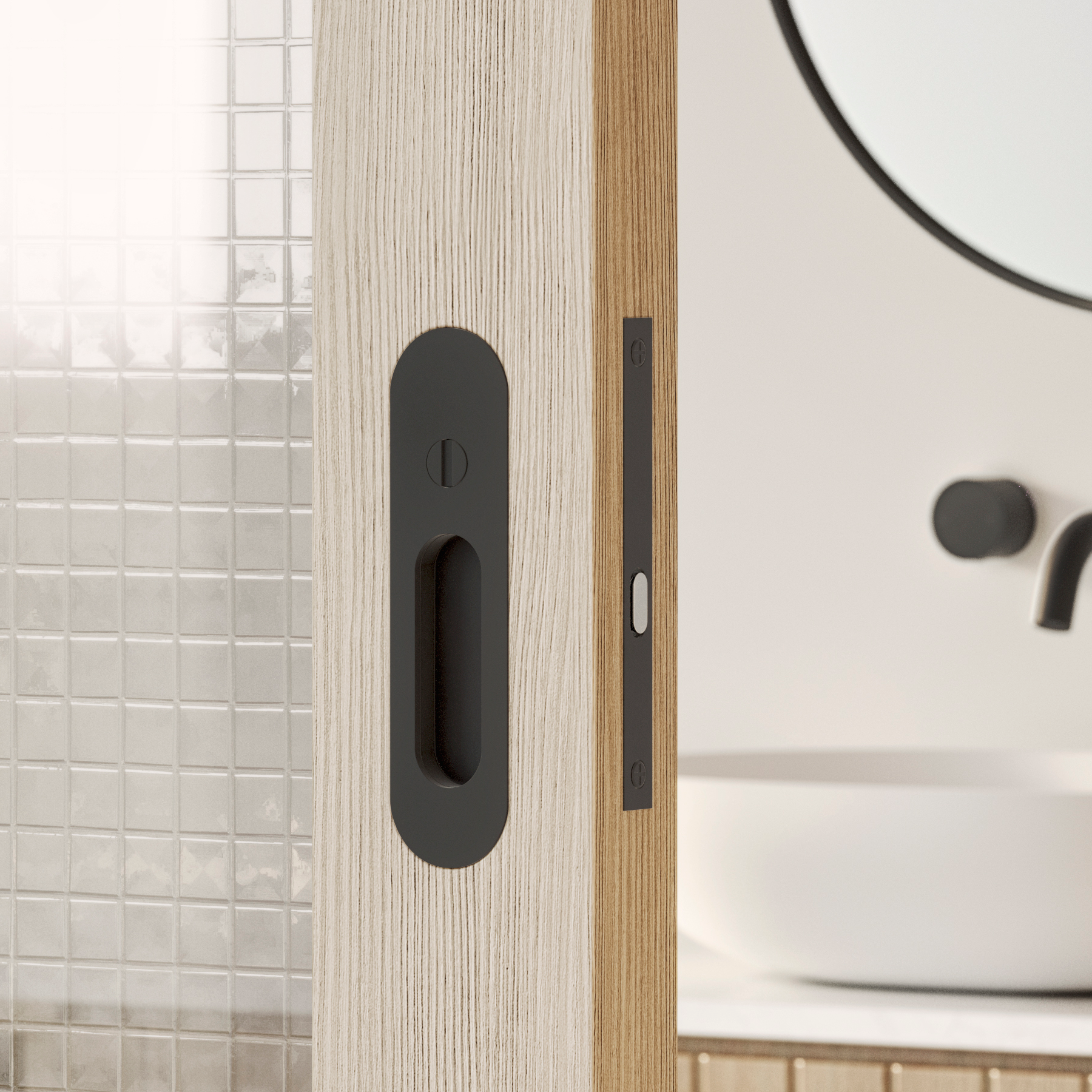 LeroySlidingDoorPrivacy Side MatteBlack