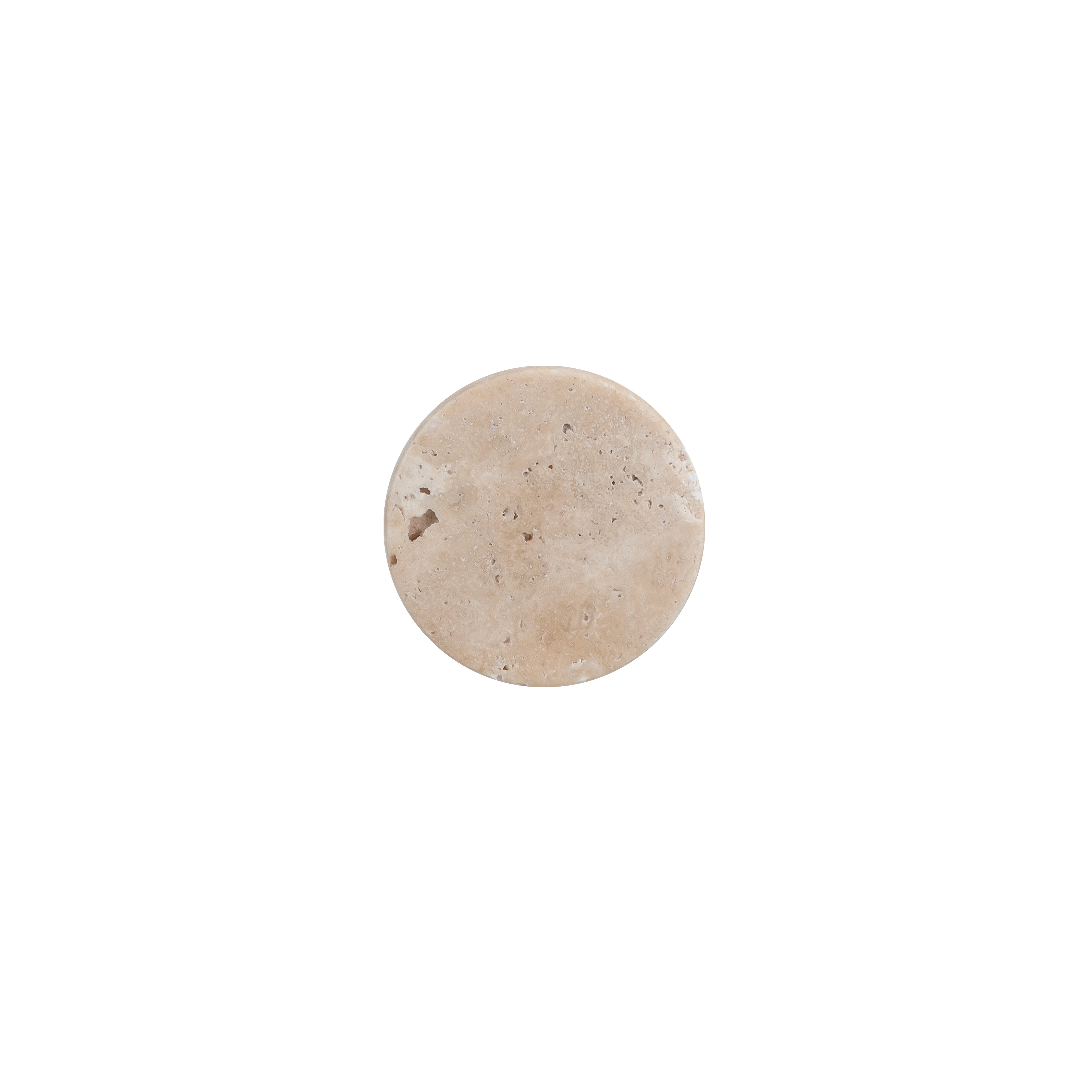 17606-Pedra-Large-Knob-30mm Front Beige-Travertine
