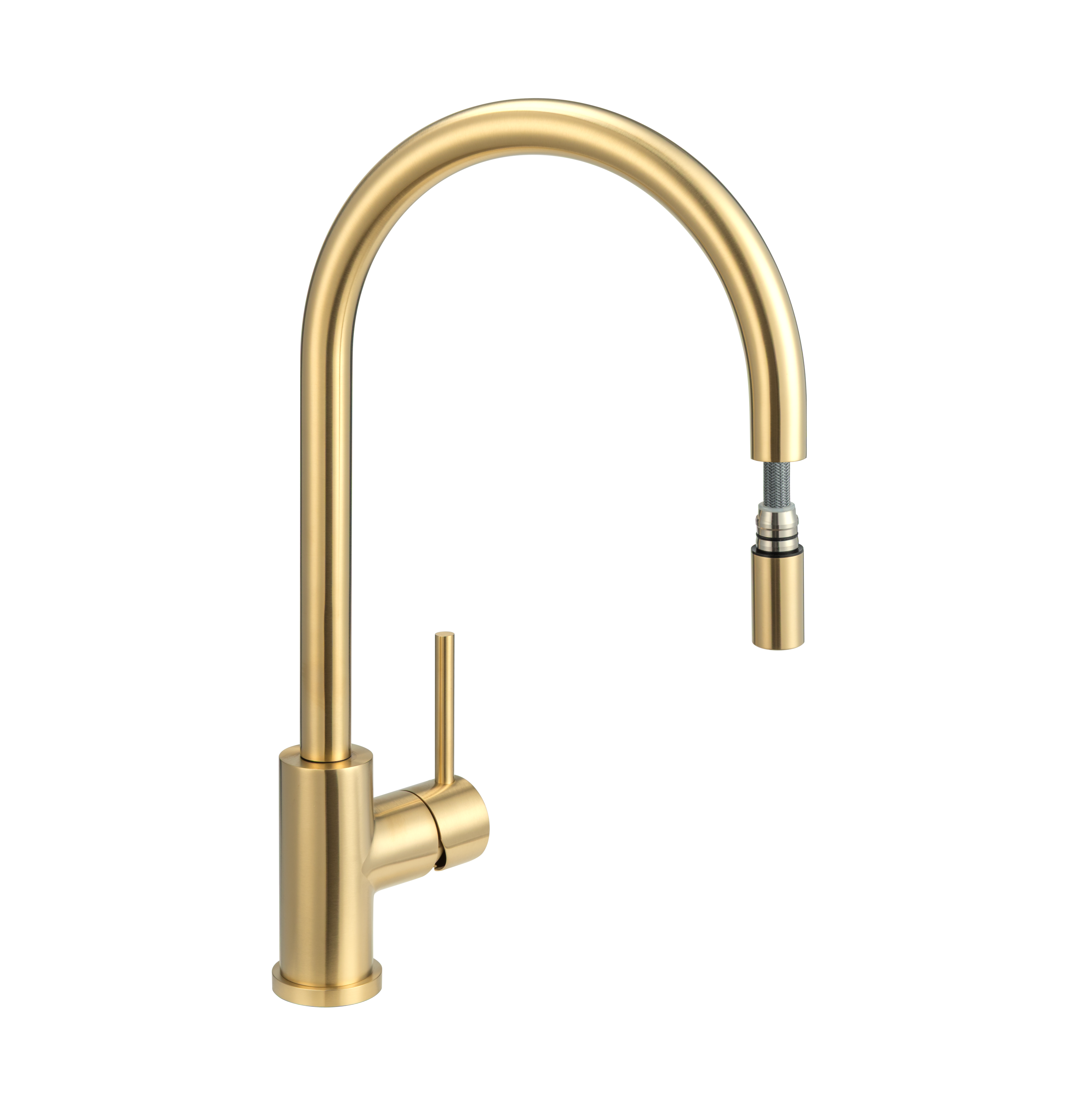 11598-Elysian-Commercial-Pull-Out-Kitchen-Mixer Side Brushed-Brass-1-1