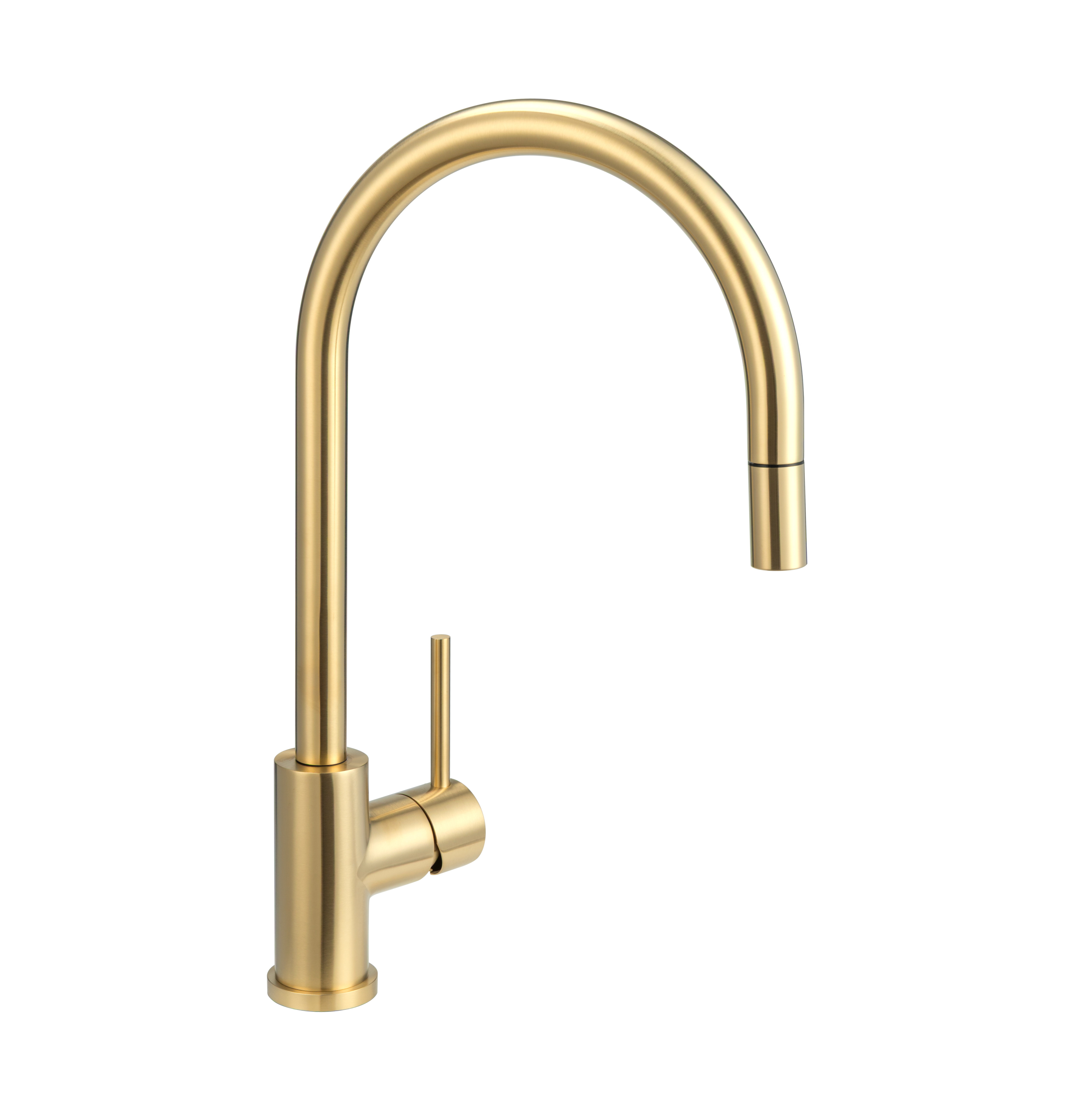 11598-Elysian-Commercial-Pull-Out-Kitchen-Mixer Side Brushed-Brass1