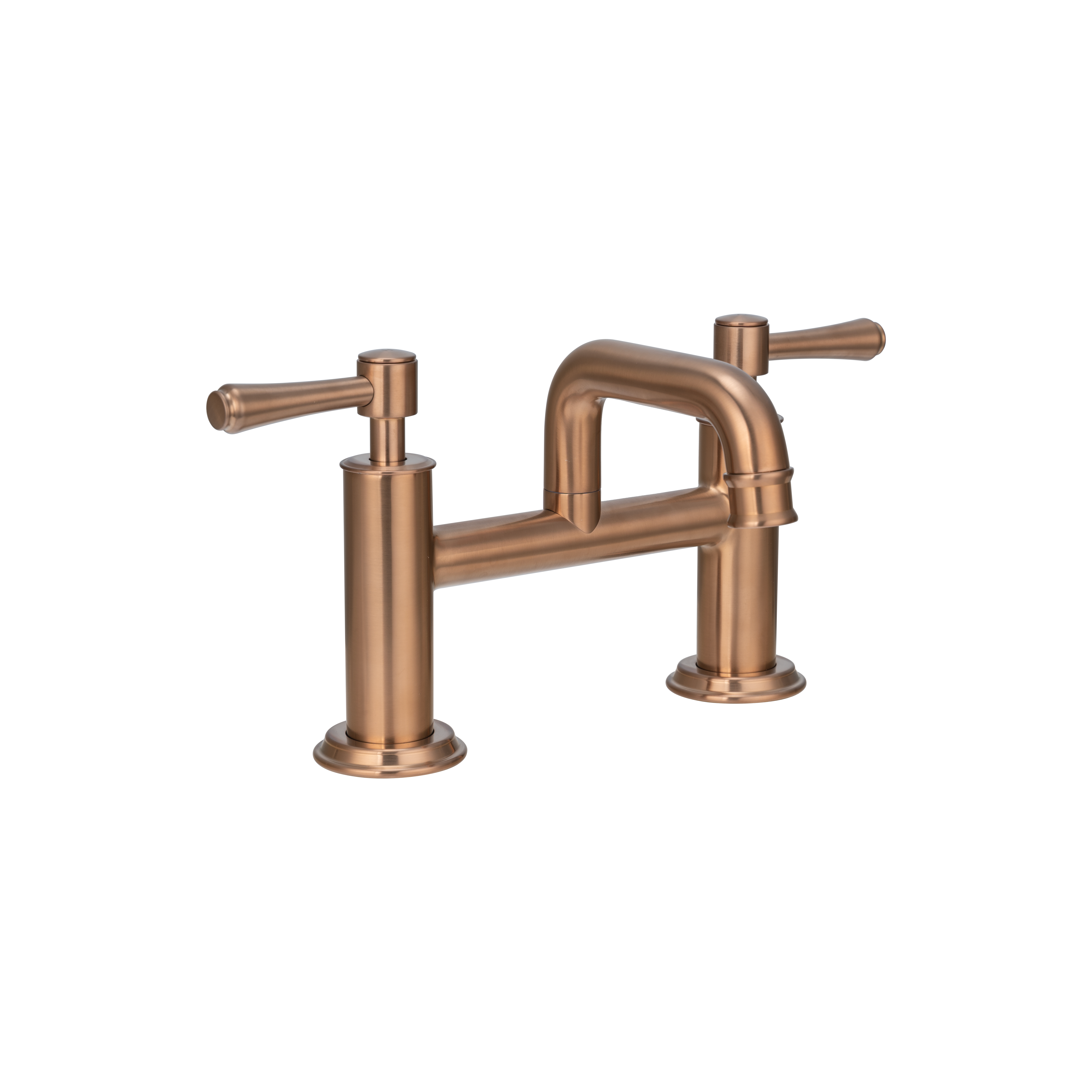 18261---Kingsley-Bench-Mounted-Bath-Basin-Mixer-Tap Side Brushed-Copper