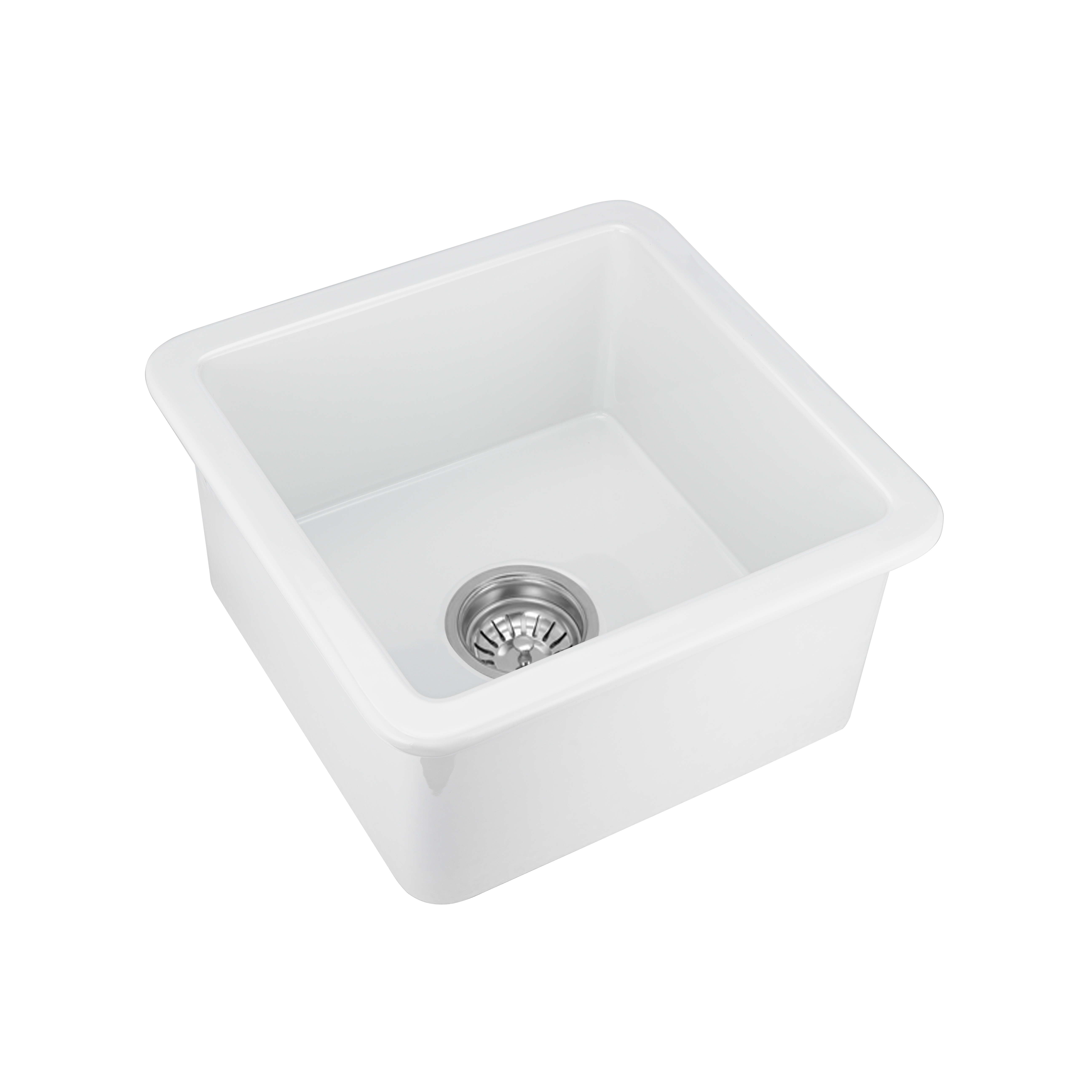 18335-Hendricks-Single-Fireclay-Sink-457mm Side-1-2 Waste