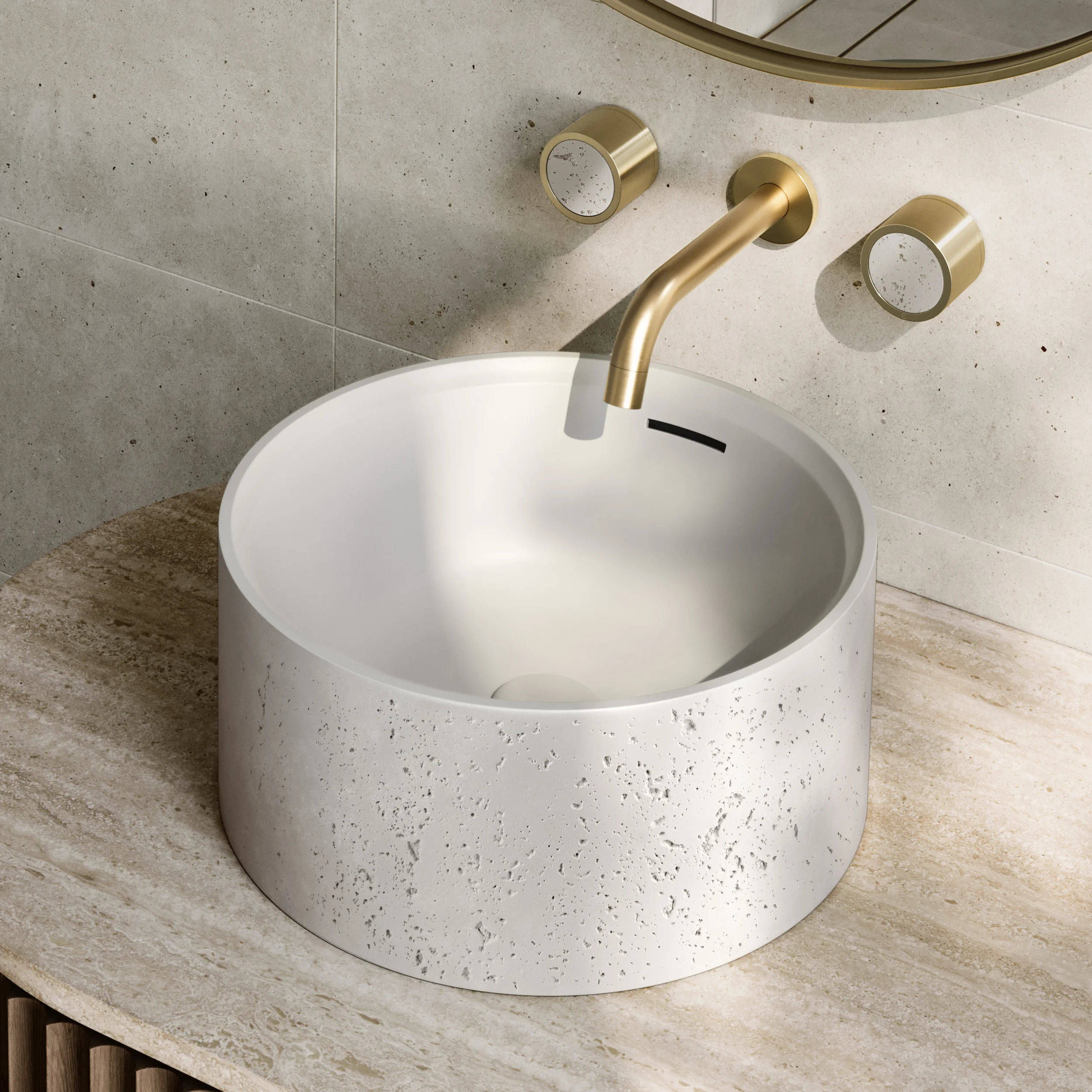 Atelis Concrete Basins Overflow-White 1