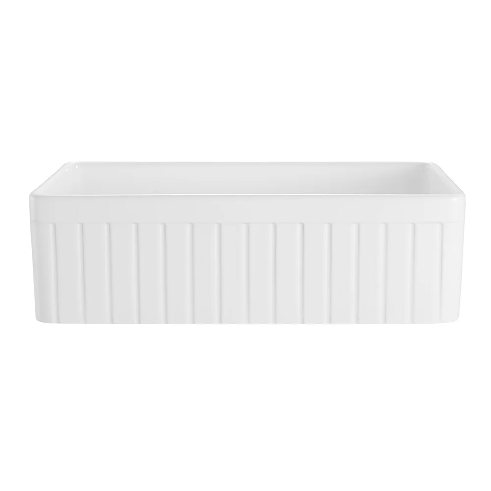 Hartley Large Single Farmhouse Sink White 3