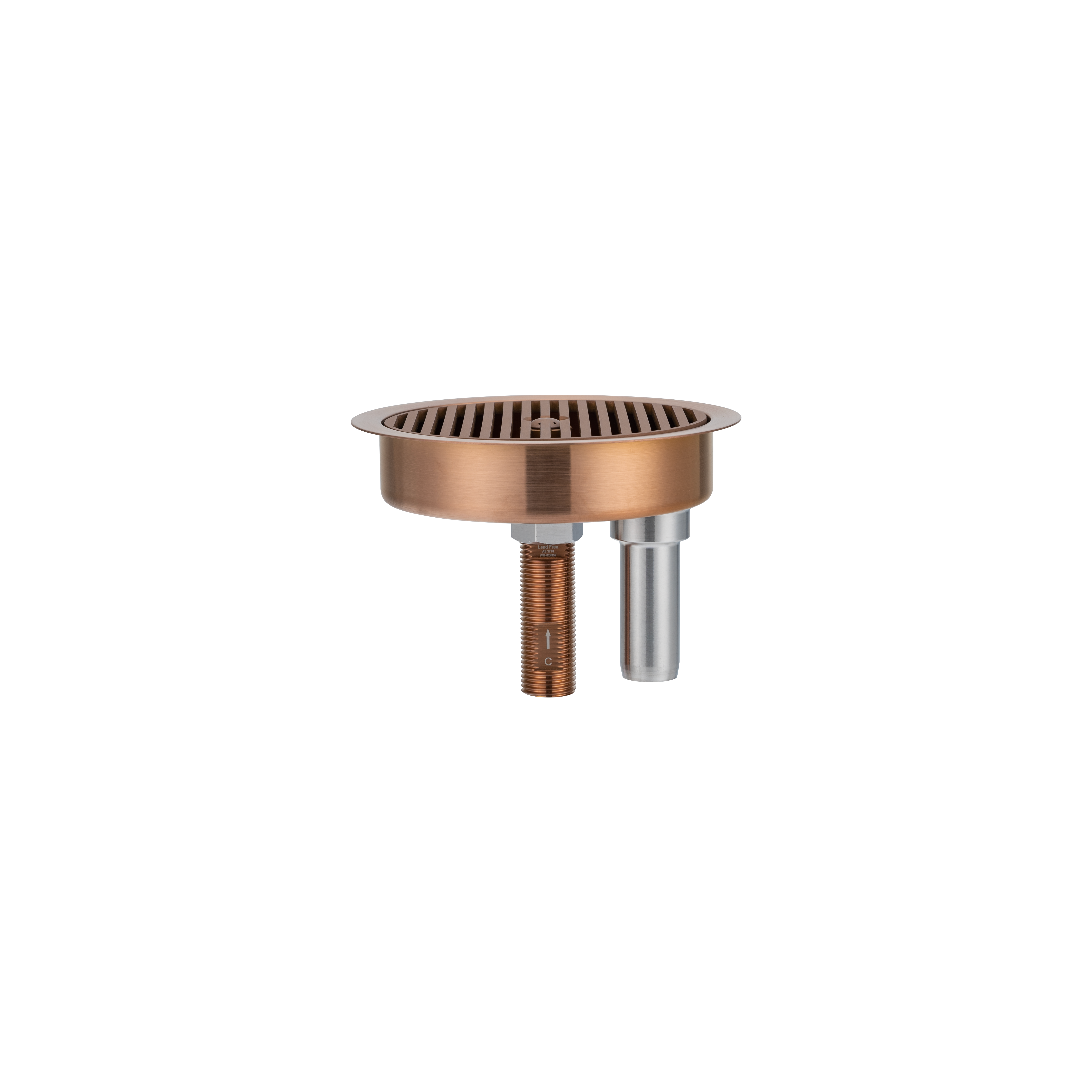 17378---Glass-Cleaner-with-Drain Front Brushed-Copper