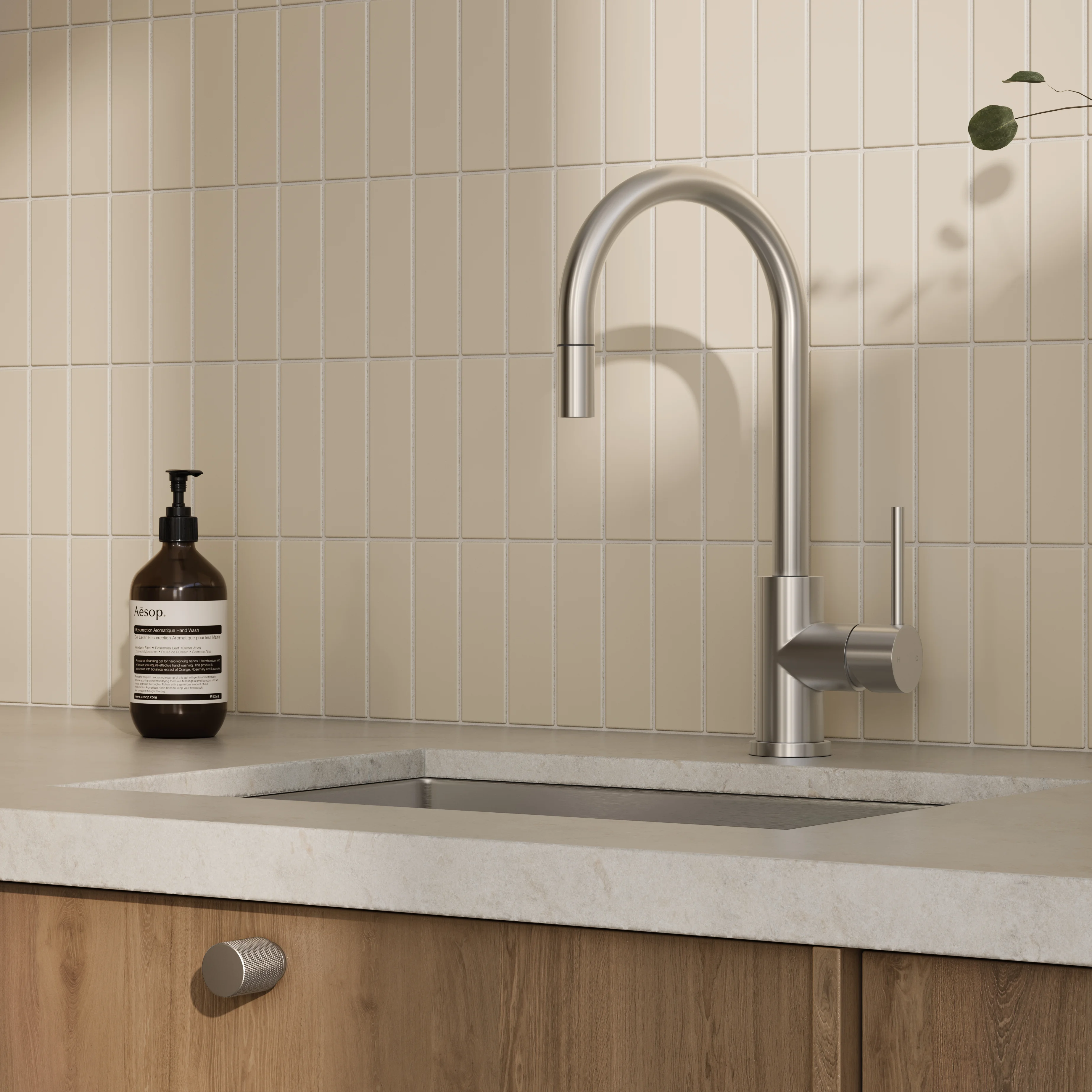 Cabinetry Pulls V2 Tezra Textured Knob Round BN