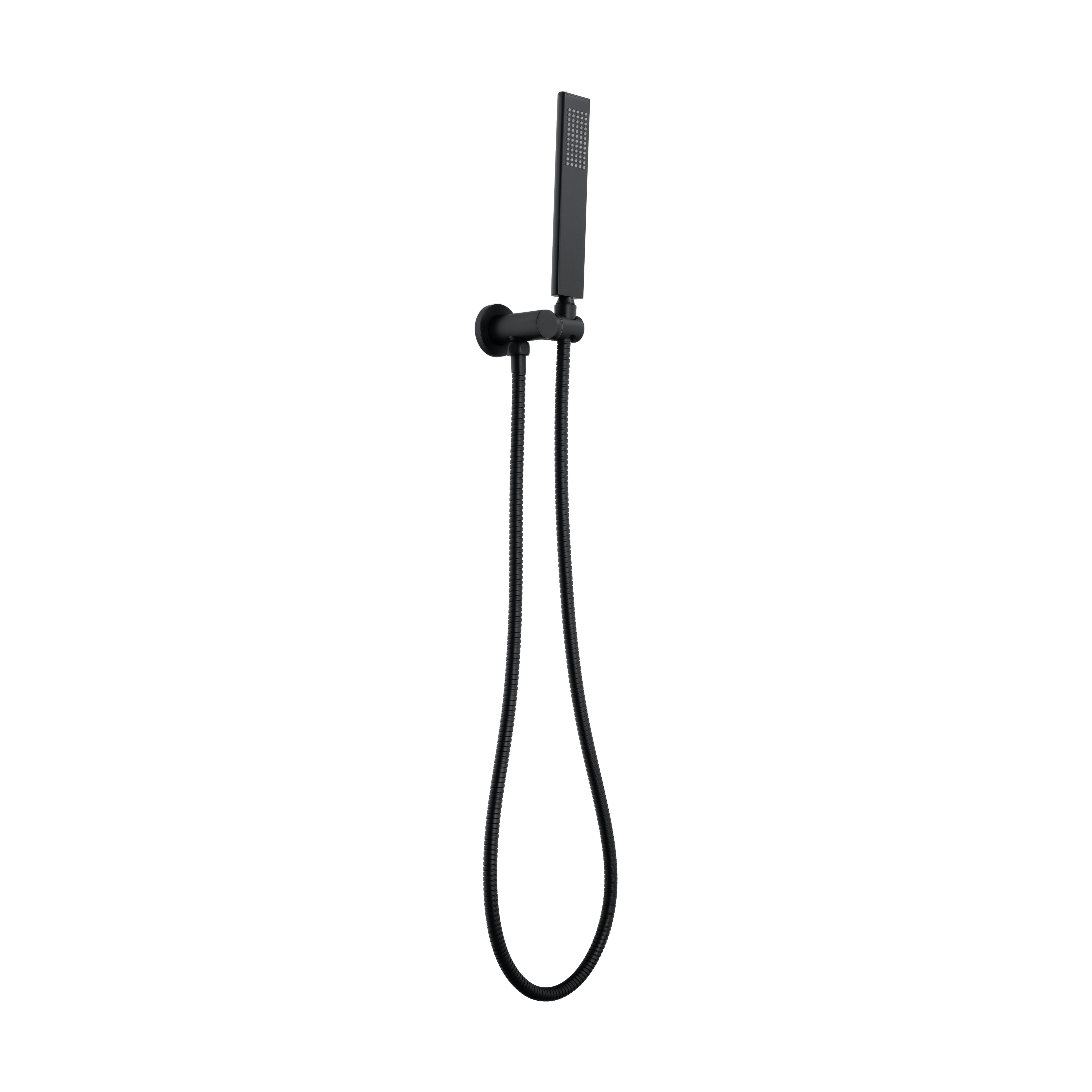 18174-Rounded-Rectangle-Hand-Shower-Set Side Matte-Black