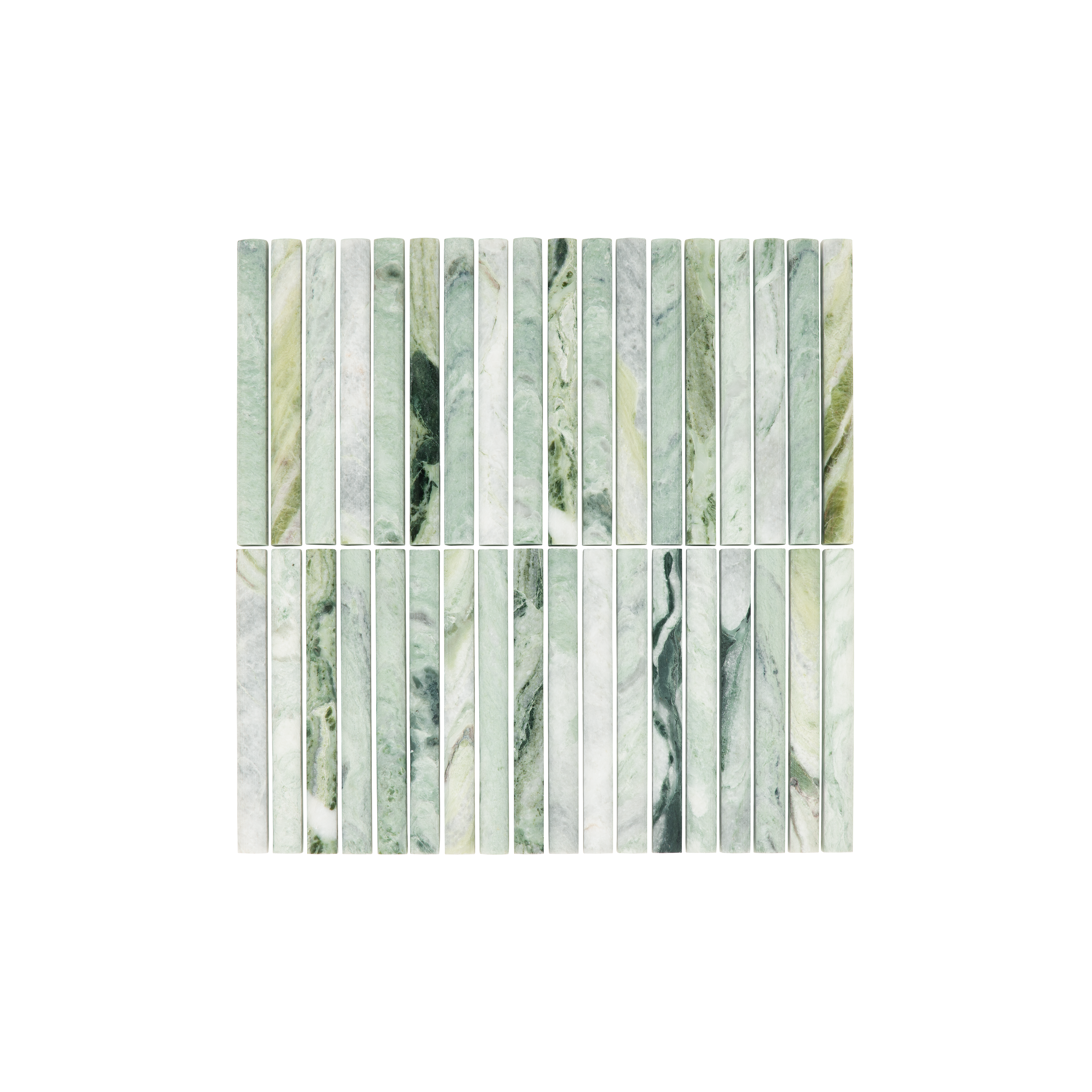 Narita Marble Rounded Finger Mosaic JadeGreen