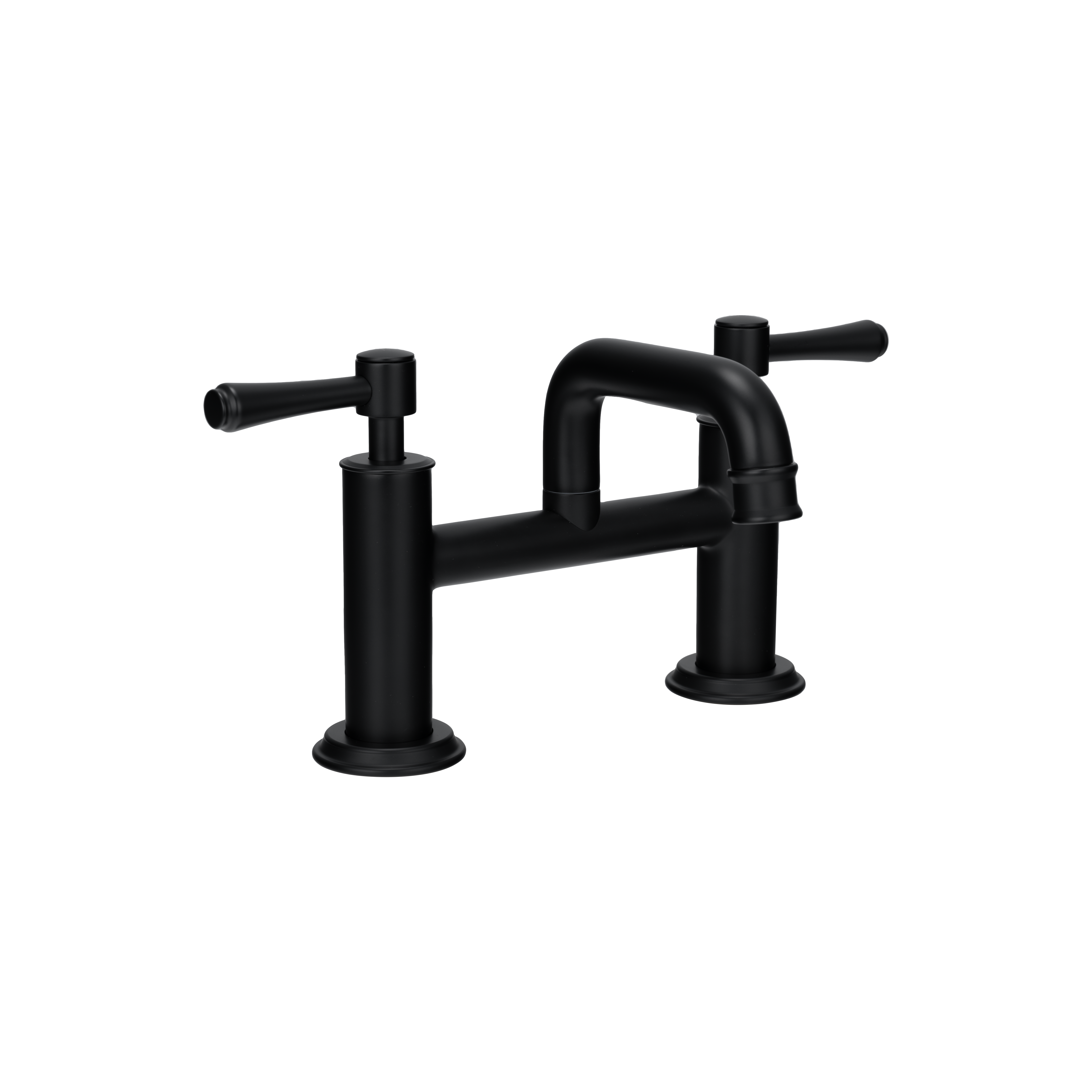 18263---Kingsley-Bench-Mounted-Bath-Basin-Mixer-Tap Side Matte-Black