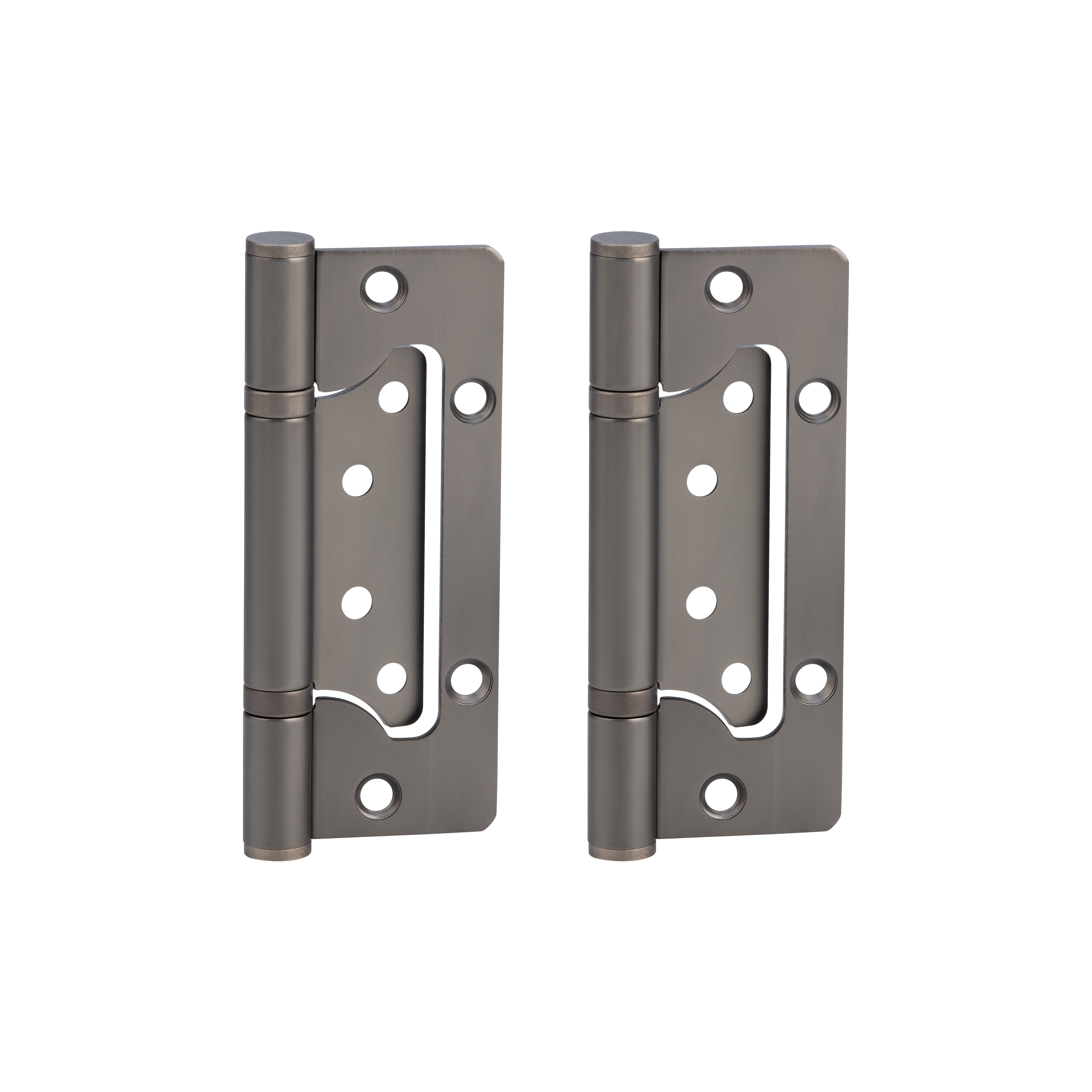Ellis flush door hinge Pair BrushedGunmetal