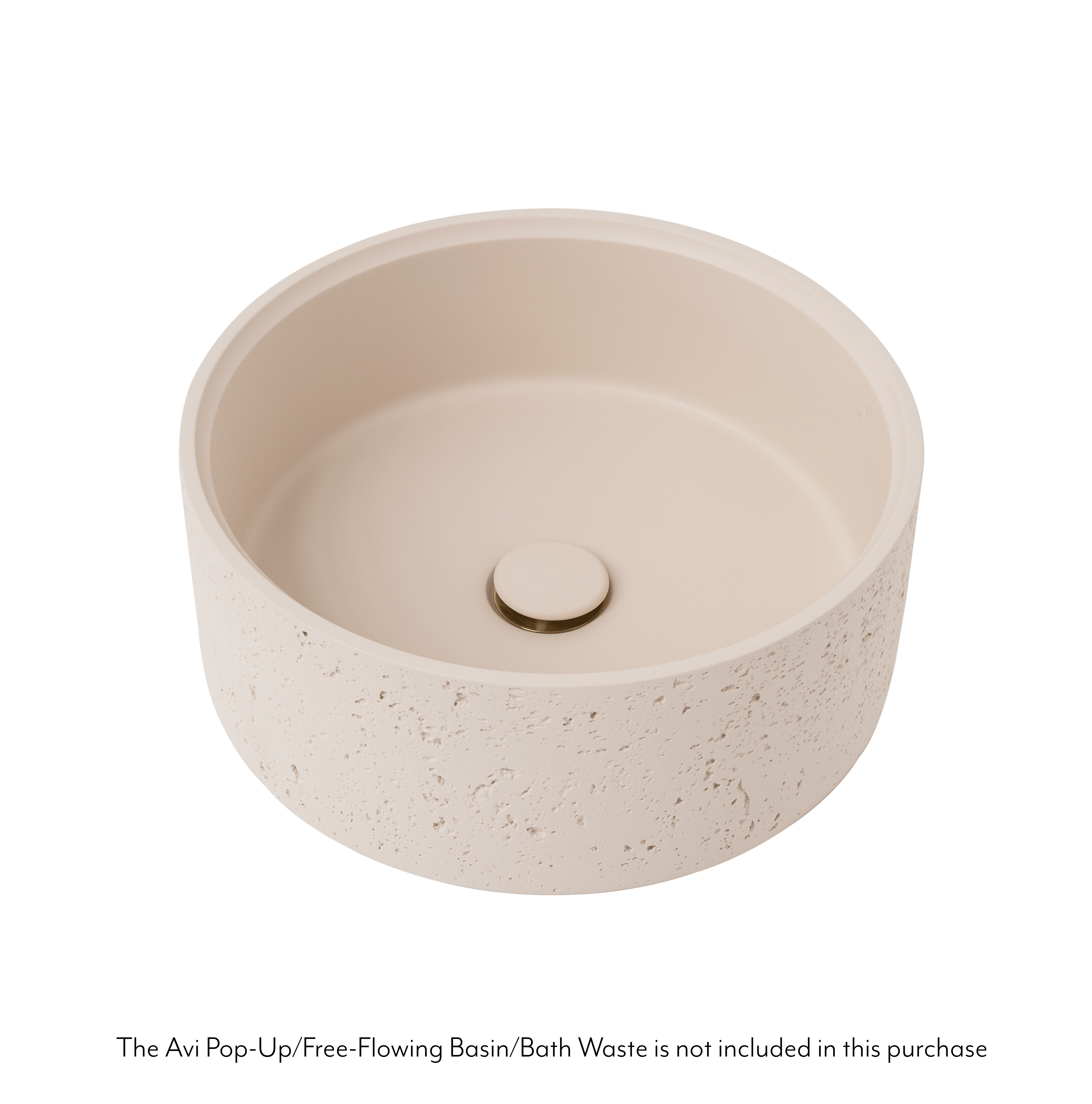 Atelis Concrete Basin Avi Waste Almond