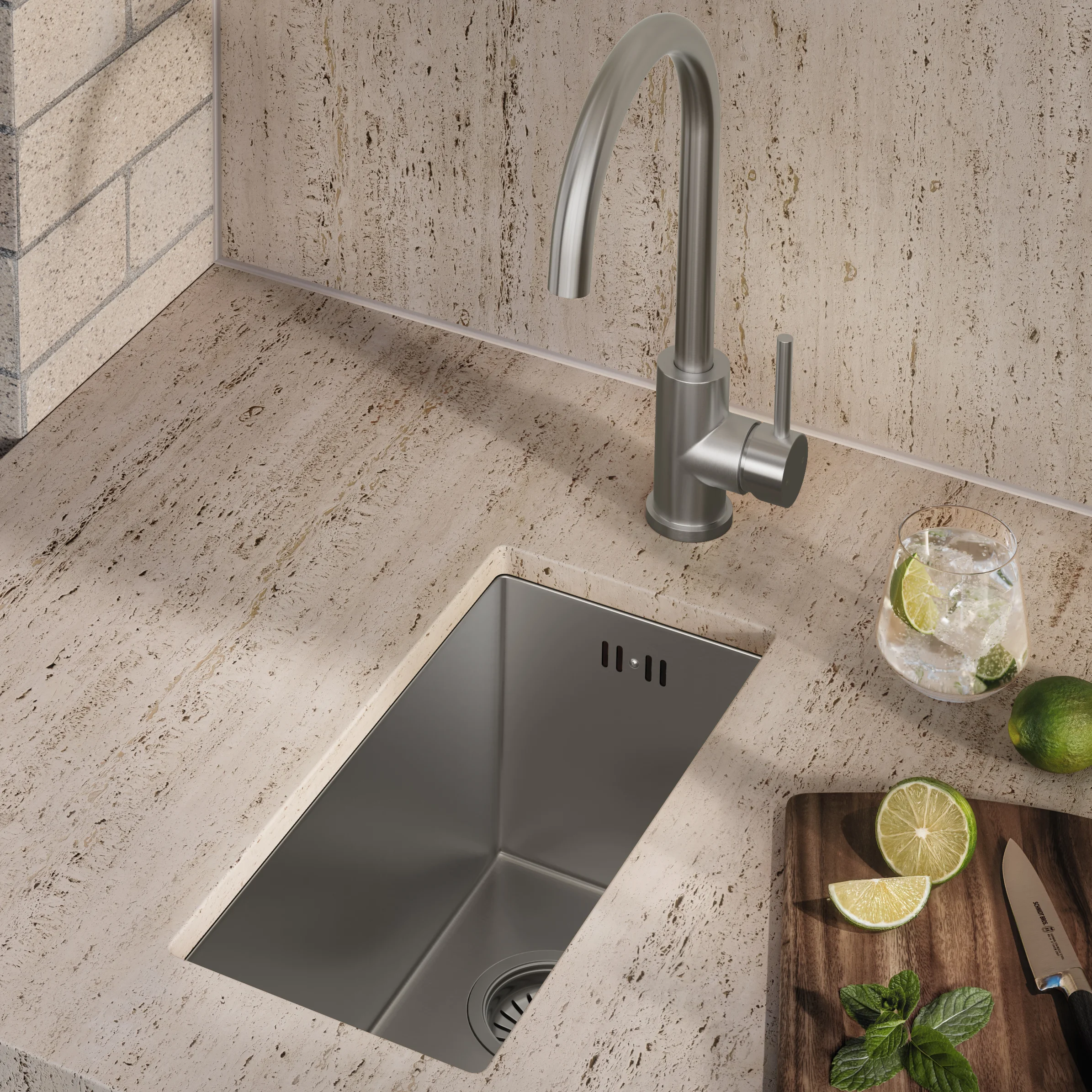 Sola Small Outdoor Sink Overflow V2 SS
