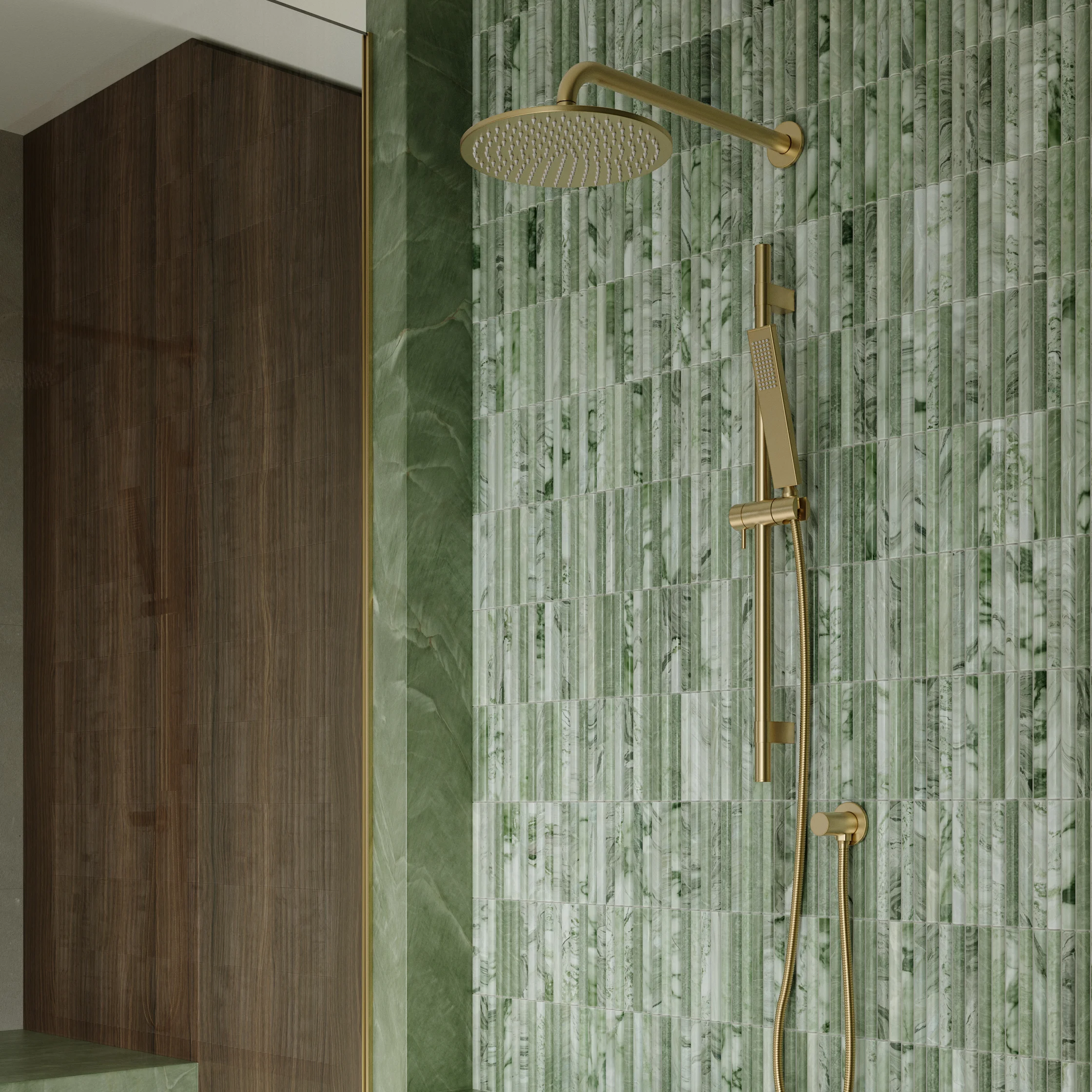 View01 Narita Tiles Elysian Shower Rail Adjustable BB