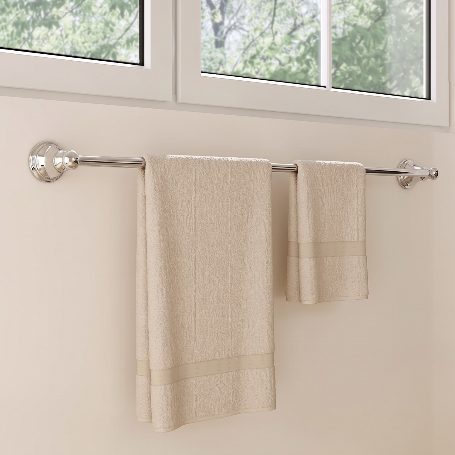 Kingsley Single Towel Rail Chrome 3