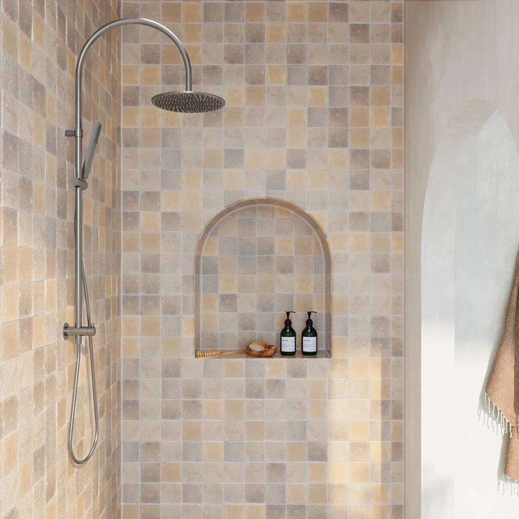 Elysian gooseneck Shower StainlessSteel 02
