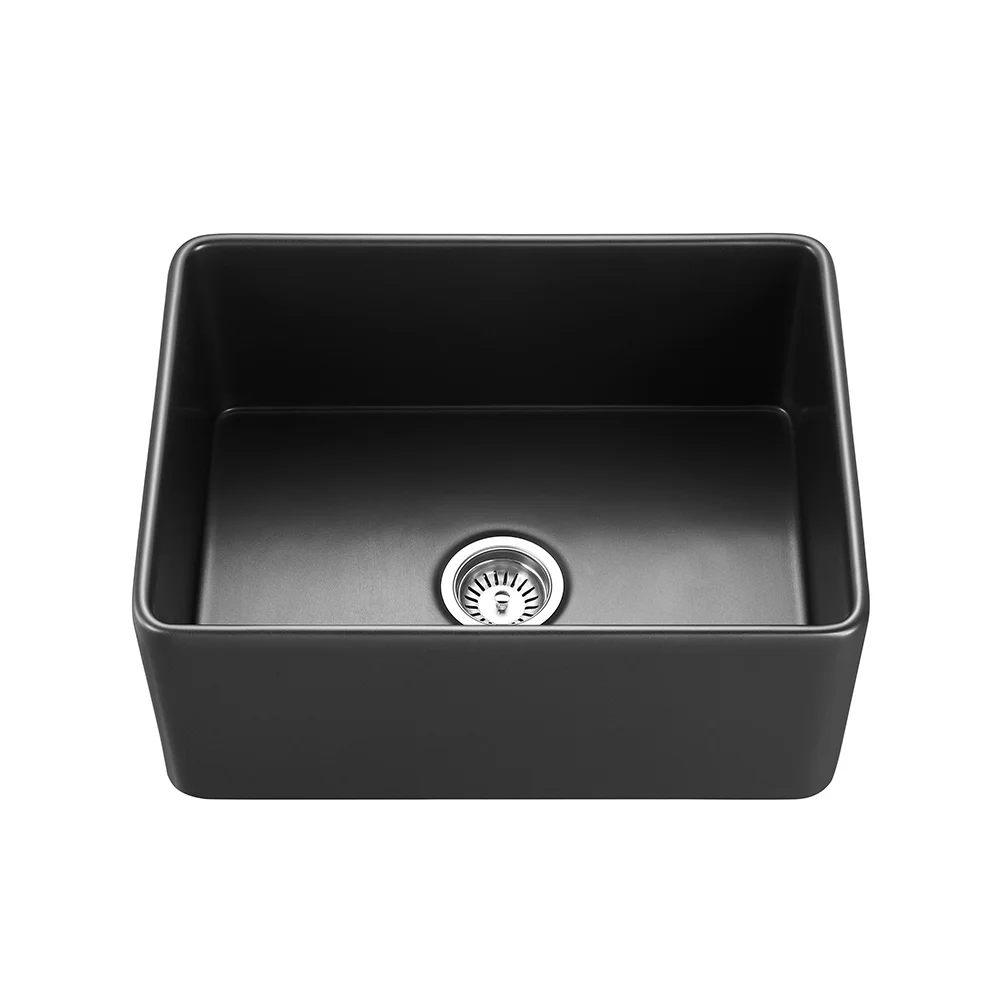 Hartley Small Single Farmhouse Sink Black 2