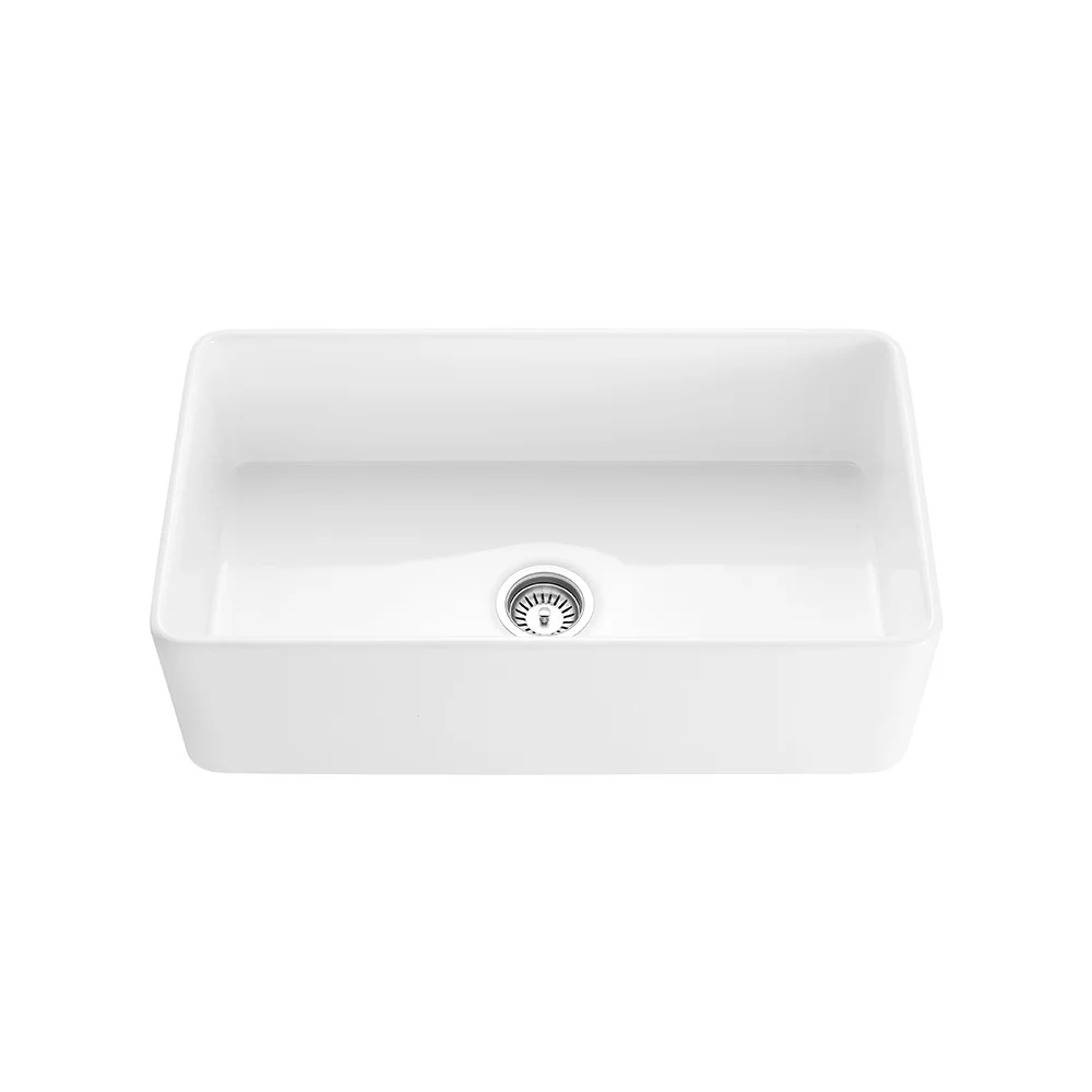 Hartley Large Single Farmhouse Sink White 4