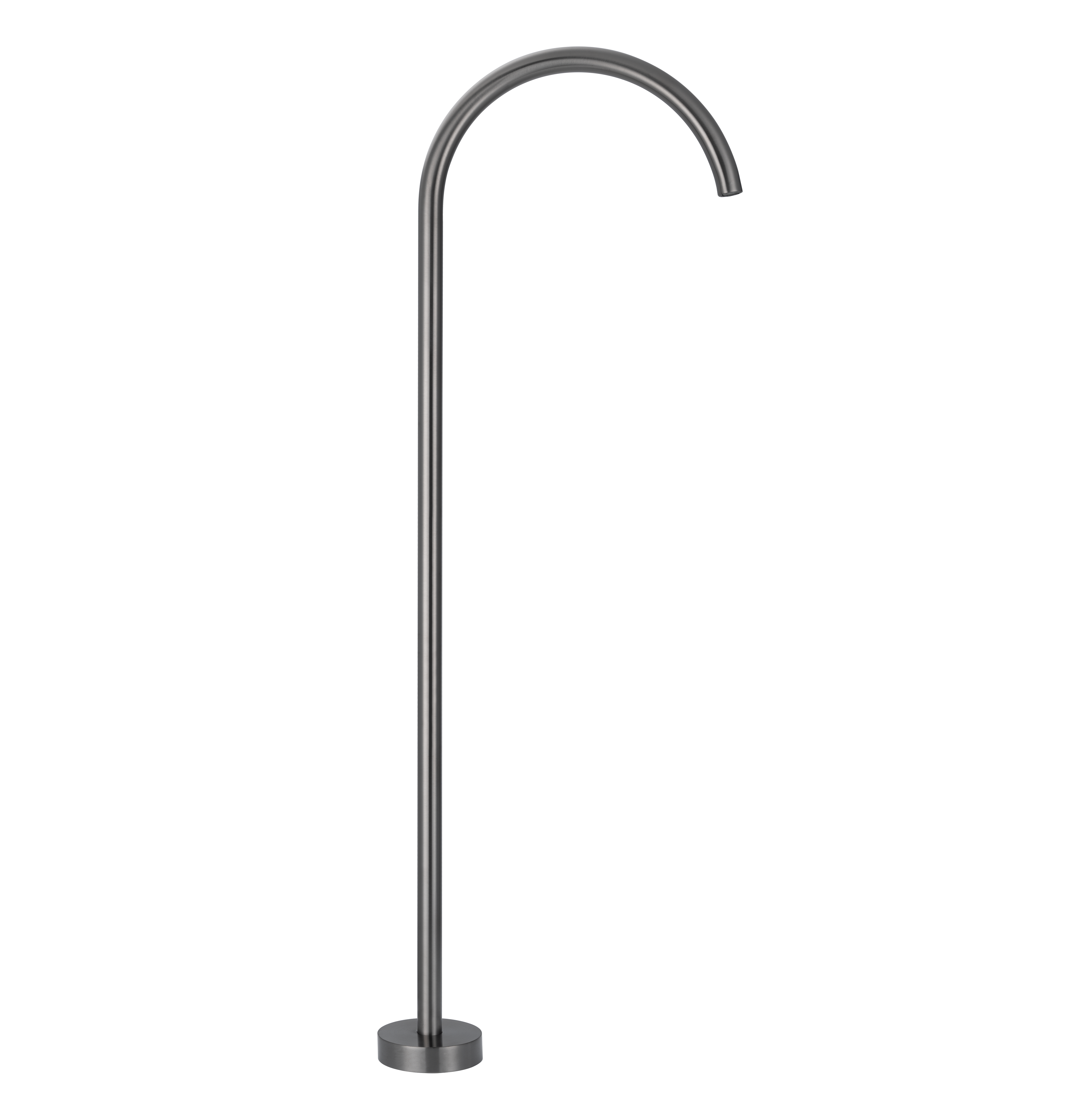 19389-Sola-Floor-Mounted-Bath-Filler Front Brushed-Gunmetal-1