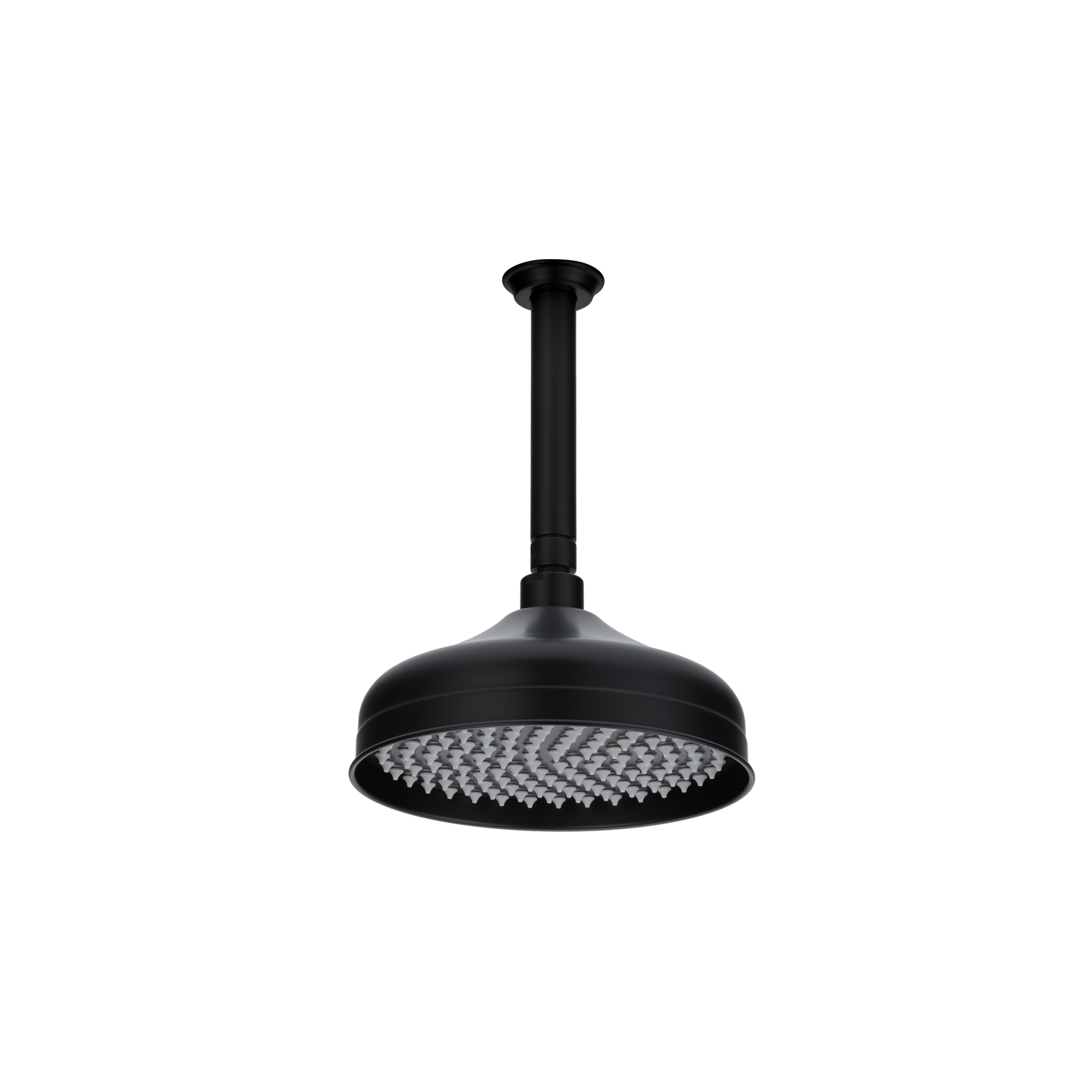 18085-Kingsley-Shower-Dropper-150mm-and-Head-Set Side Matte-Black-1