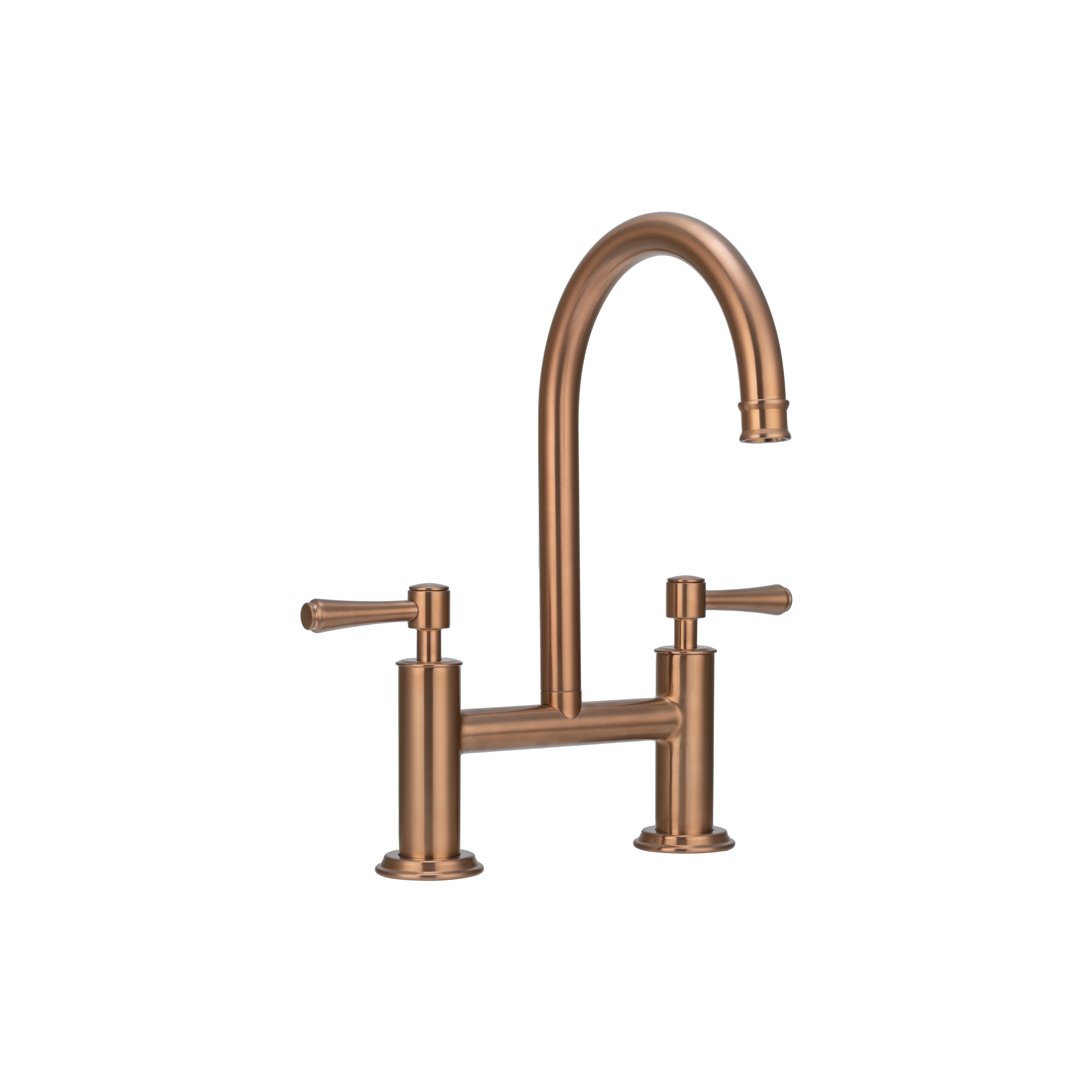 18266---Kingsley-Kitchen-Bridge-Mixer-Tap Side Brushed-Copper