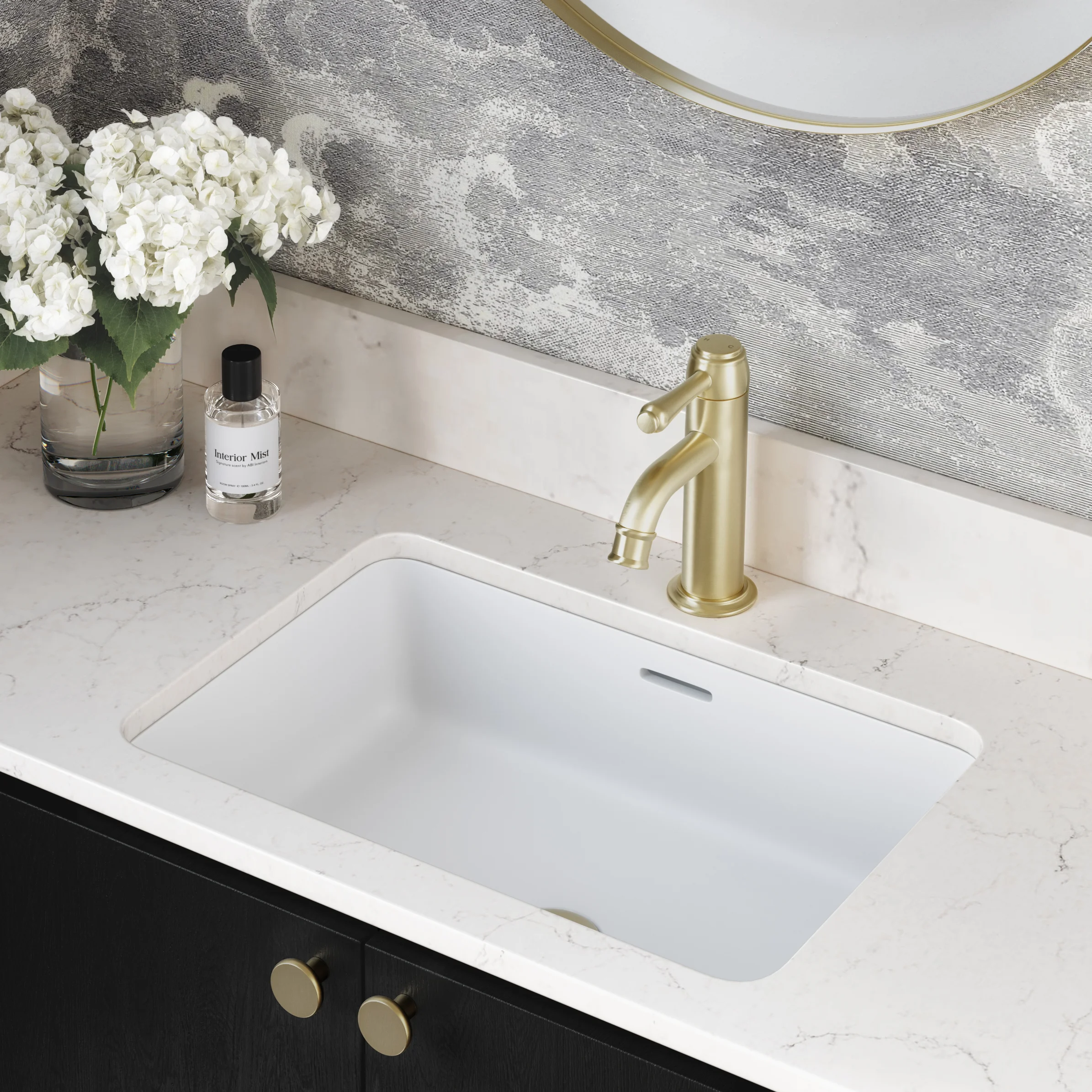 Kingsley Basin Mixer with Zuri Rectangle Matte and Pika Knob V2 BB